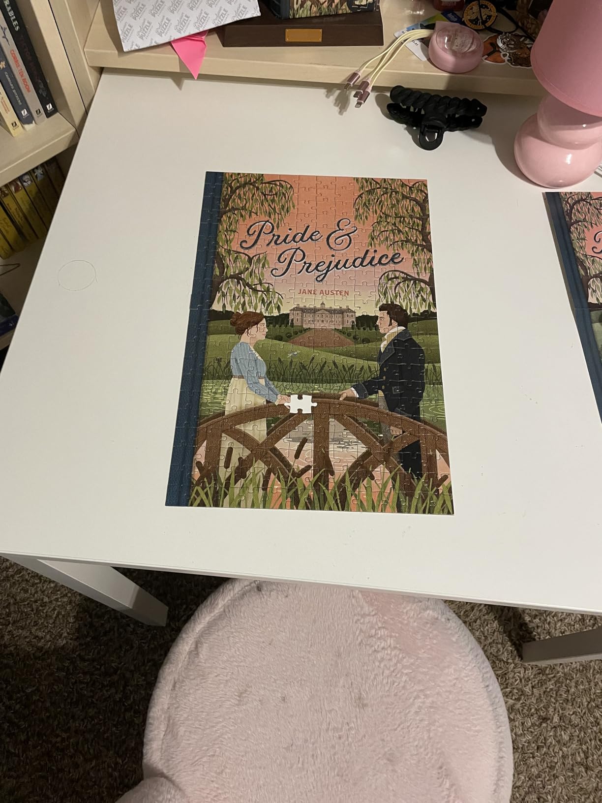 Professor Puzzle: Jigsaw Library - The Great Gatsby - 252 Piece Double-Sided Puzzle, Illustrated Book Scene, 19.4x14.5, Collectible Book Shaped Box customer photo 1