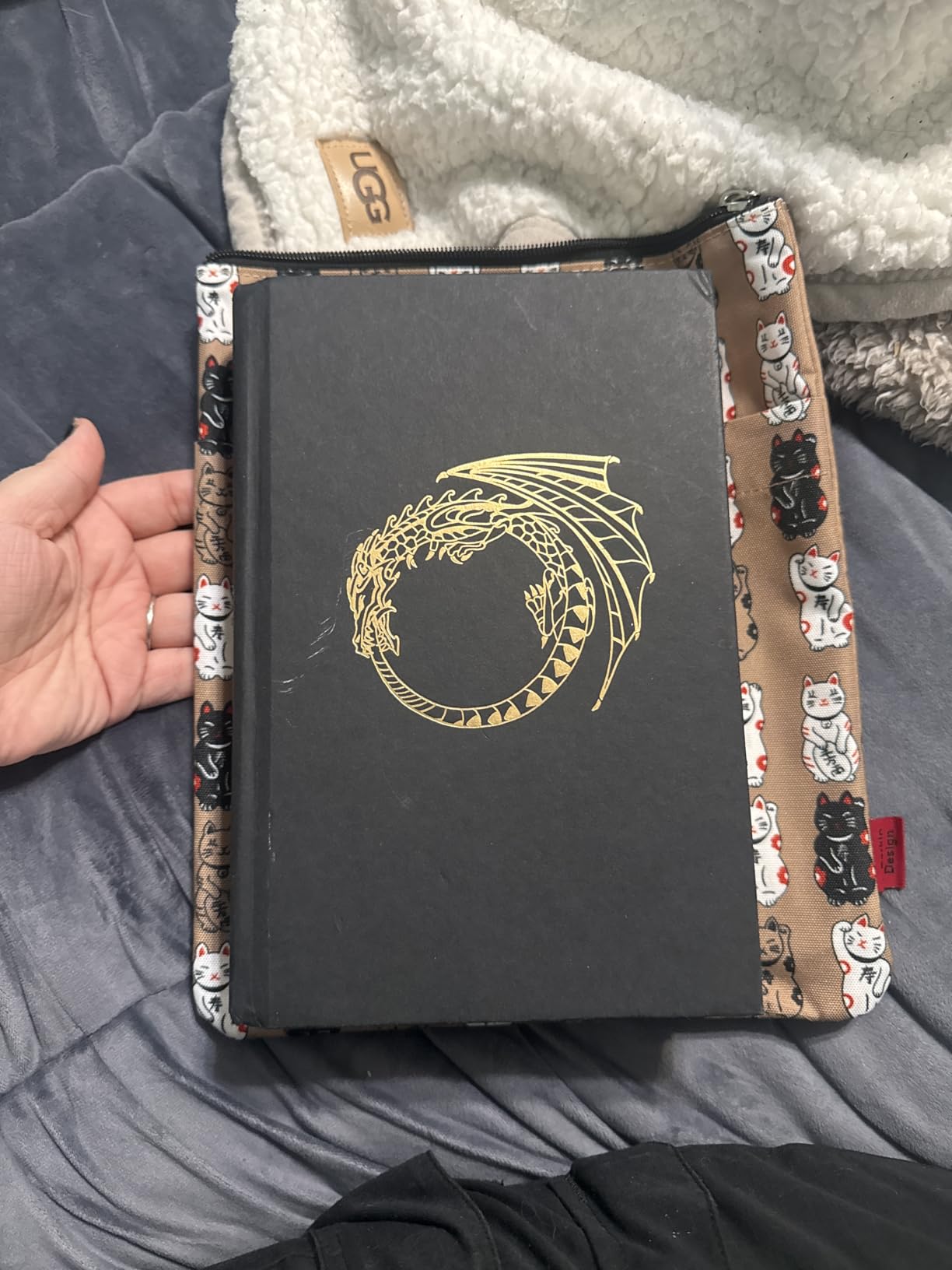 Book Sleeve for Book Lovers, Bookish Book Protector, Book Covers for Paperbacks, Washable Fabric, Book Sleeves with Zipper, Medium 11 Inch X 8.7 Inch customer photo 1