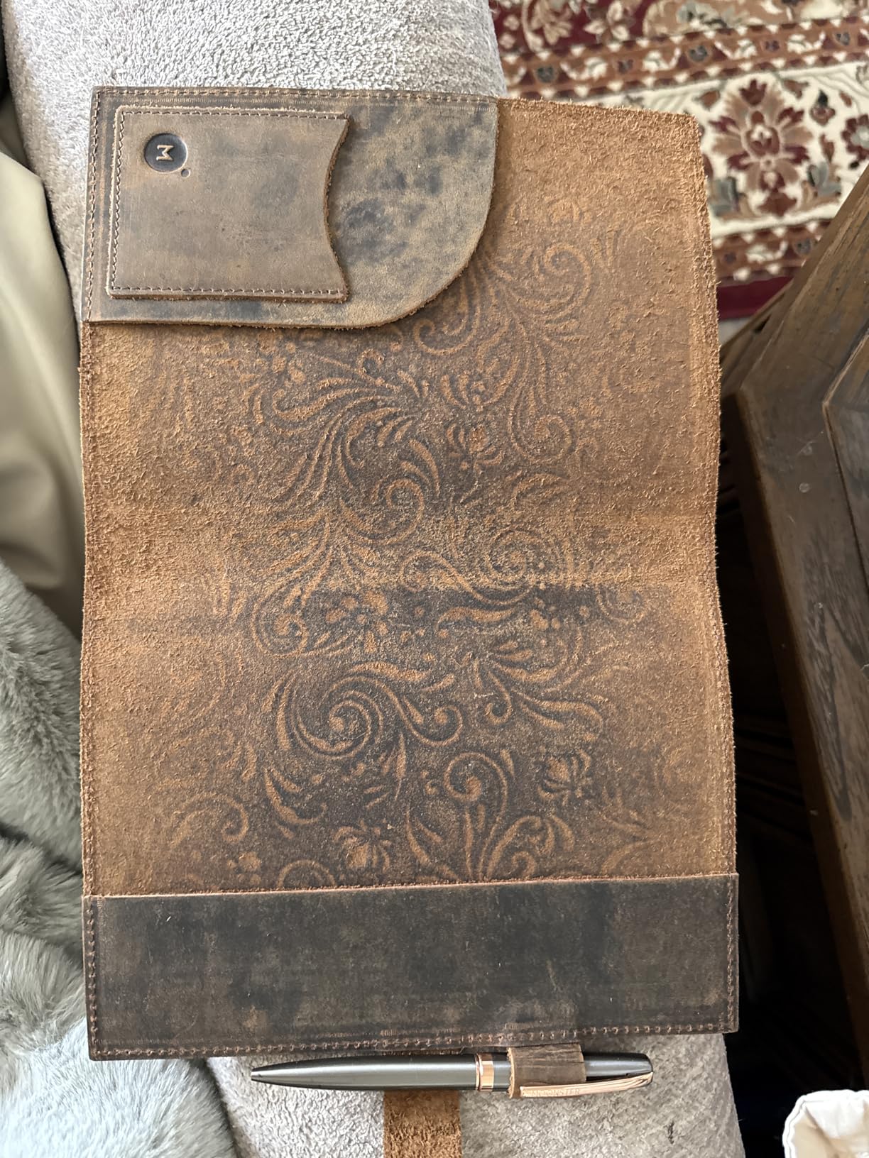Moonster Leather Journal Refillable Notebook - Writing Journals for Women, Mens Journal Leather Notebook Cover with Pen, Leather Bound Lined Paper A5 Travelers Diary, Travel Journal for Writing customer photo 2