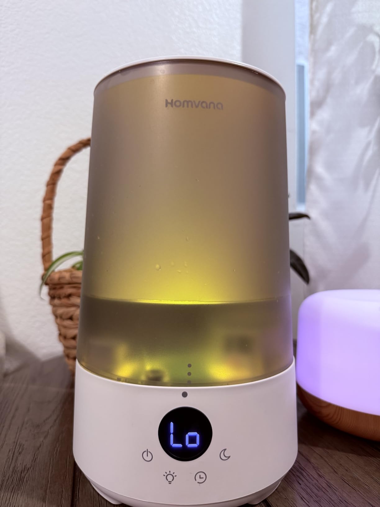 Homvana Top-Fill Cool Mist Humidifiers for Bedroom, Large Room(3.6L,Grey) | Quiet, Easy-to-Clean 2-in-1 Baby Humidifier & Oil Diffuser for Congestion Relief, Last for 4 Night customer photo 1