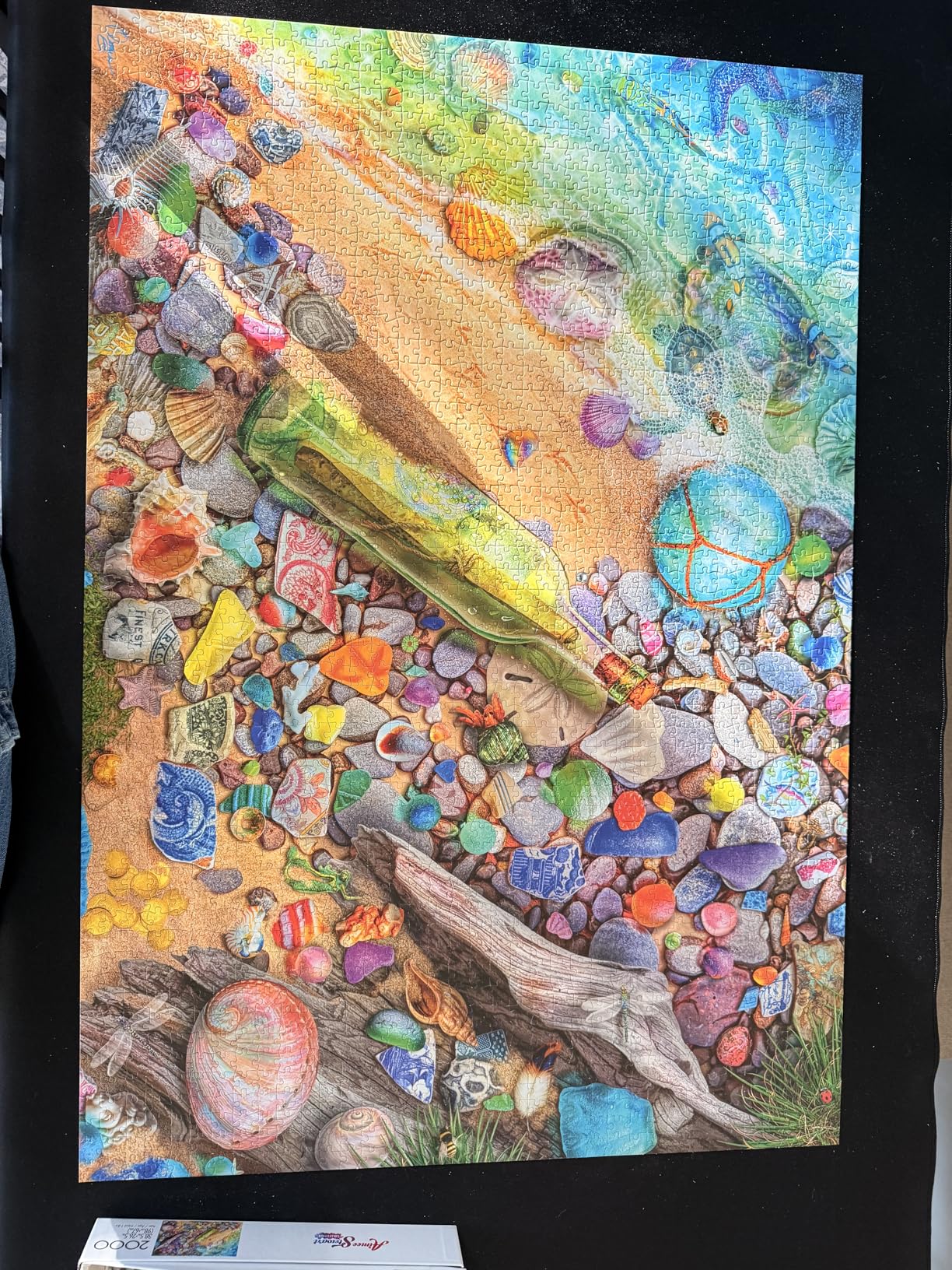 Premium Puzzle Mat - 26 x 47 Inches - Up to 1500 Pieces - Jigsaw Puzzle Roll Up Mat - Non Slip Rubber Bottom - Soft Polyester Surface - with Gift Packaging customer photo 2
