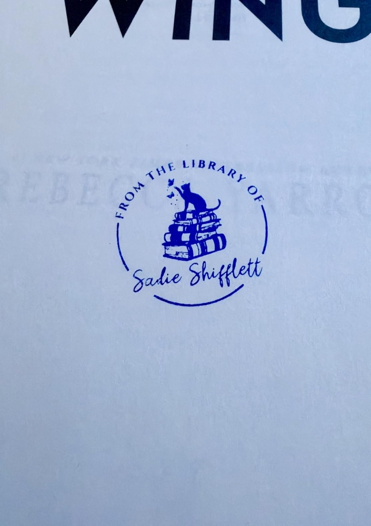 Pickled Stamps from The Library of | Ex Libris | Floral Book Stamp | Personalized Book Embosser | Custom Library Embosser | Self-Inking Wood Handle Floral 2 customer photo 1