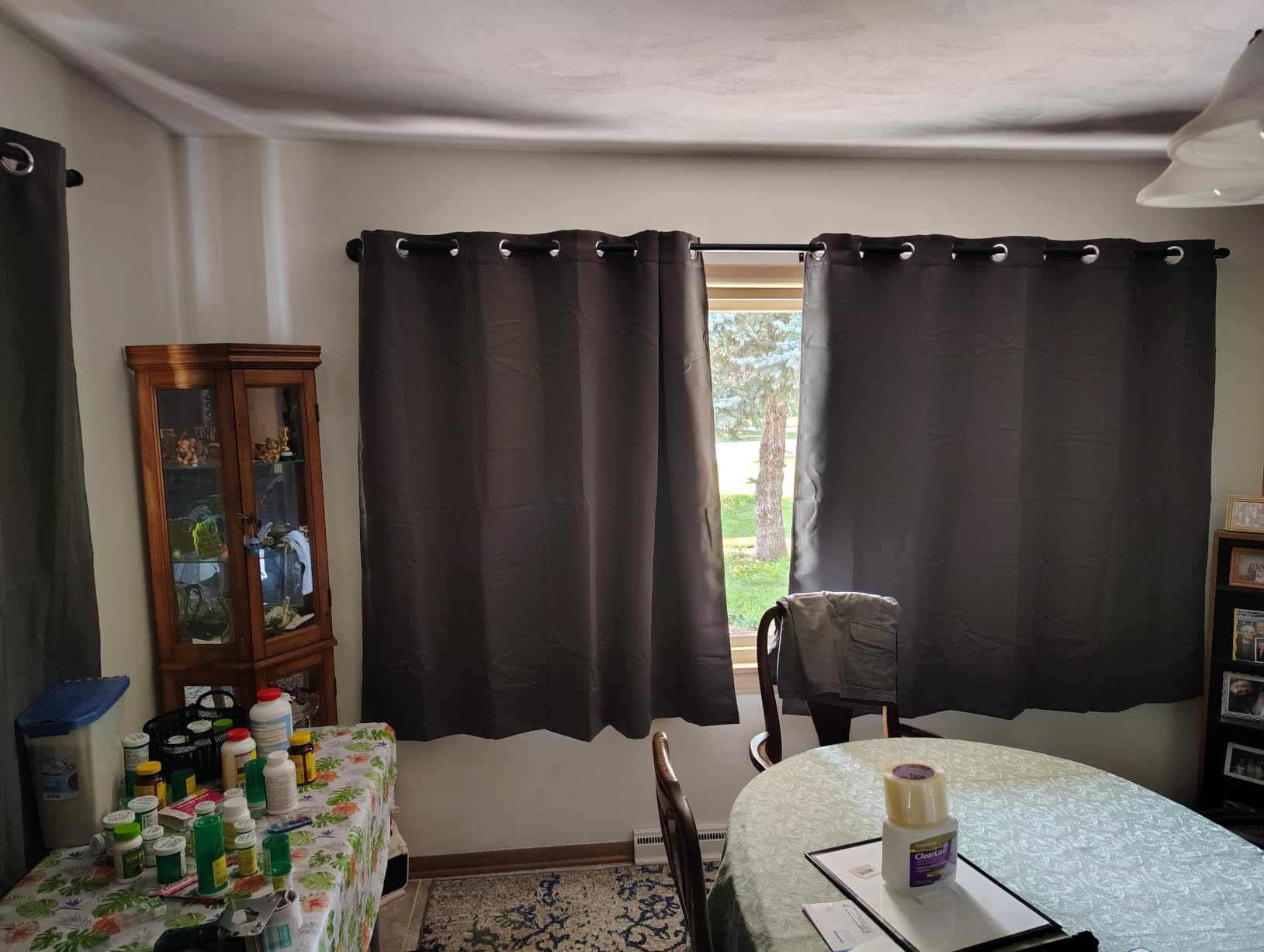 NICETOWN Pure White 100% Blackout Lined Curtains, 2 Thick Layers Narrow Wide Window Treatment Panels Thermal Insulated Drapes for Kitchen Small Window (1 Pair, 37 inches Width x 63 inches Length Each Panel) customer photo 1