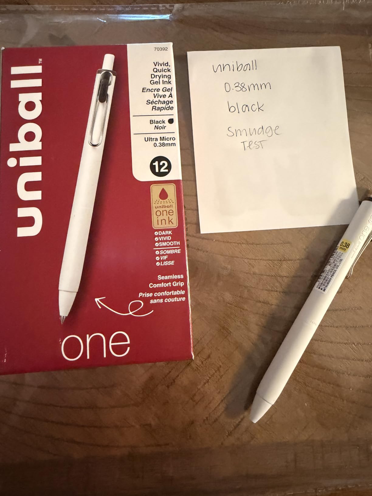 Uniball One Gel Pen 12 Pack; 0.38mm Ultra Micro Black Pens; Gel Ink Pens | Office Supplies Sold by Uniball are Pens; Ballpoint Pen; Colored Pens; Gel Pens; Fine Point; Smooth Writing Pens customer photo 1