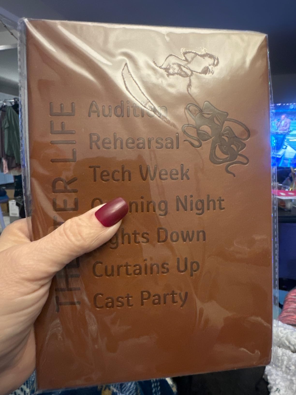 LBWCER Theatre Life Notebook Funny Theater Actor Gifts Leather Notebook Director Thespian Writer Gift Actor or Acting Enthusiasts and Lovers Gift (Theater) customer photo 2