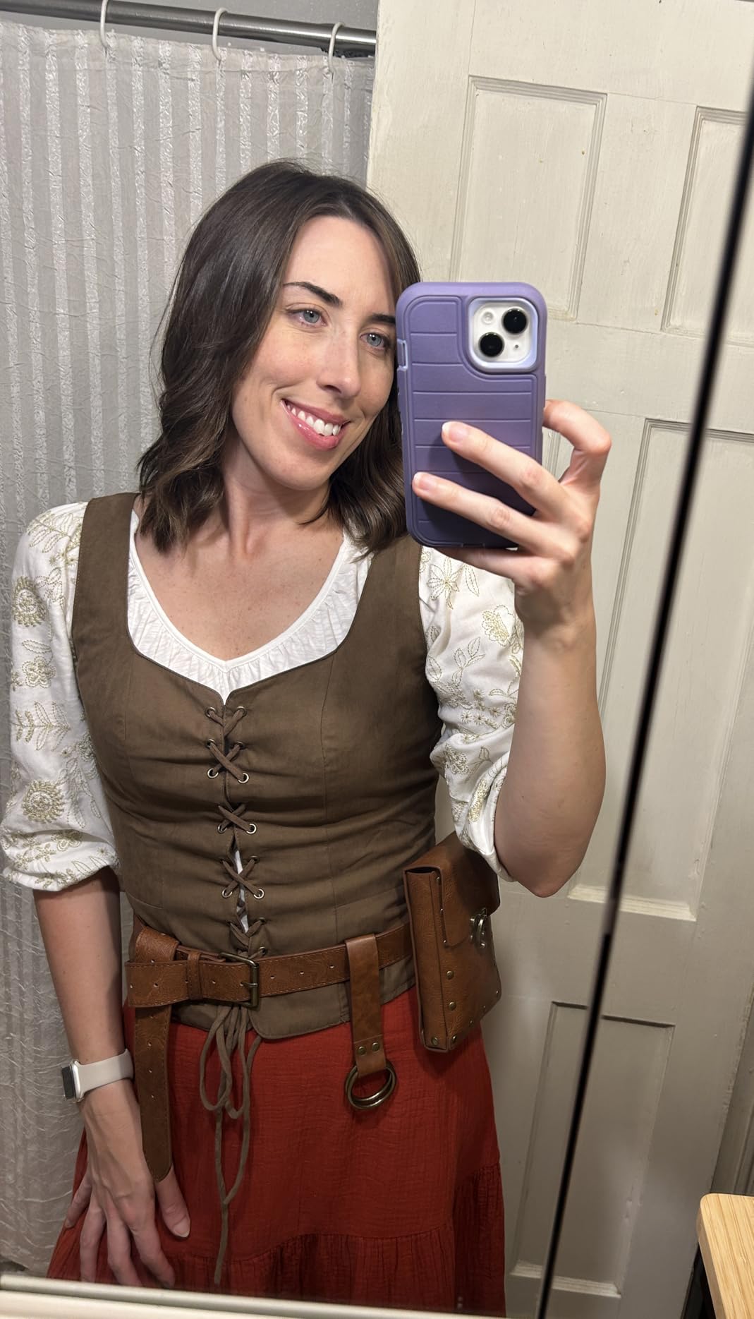 Scarlet Darkness Renaissance Costume Women Corset Tops for Women Cosplay Costume Pirate Bodice customer photo 2