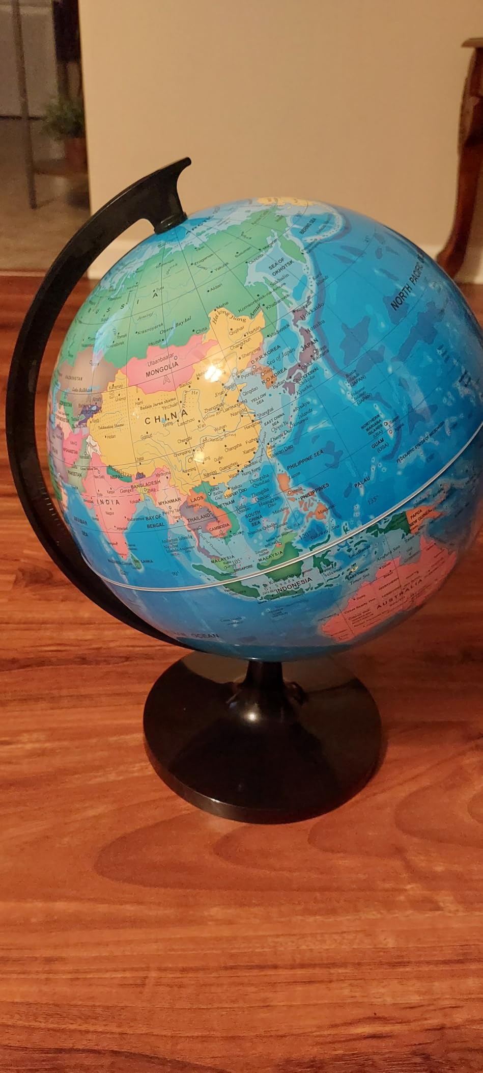 EXERZ 12 Inches World Globe Political Map English Desk Globe School and | Large Educational Self Assembled Home and School Globe Geography Lover customer photo 1