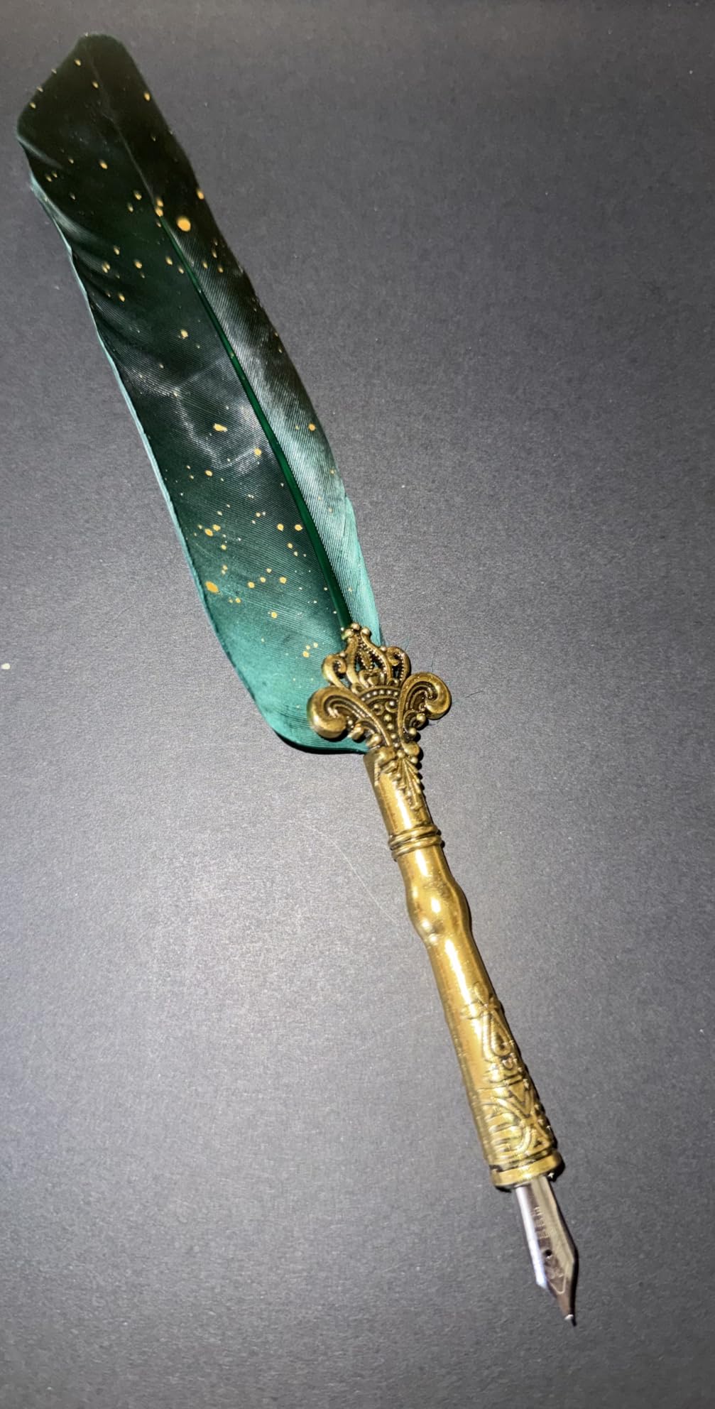 Joyeee Wooden Dip Pen Set with Ink, Vintage Letter Opener Knife, Desk Pen Holder, Tealight Candles, Ideal for Writing, Drawing, Signatures, Art Gifts, Envelope Wax Seal Kit with Gold Wax Seal Beads customer photo 1