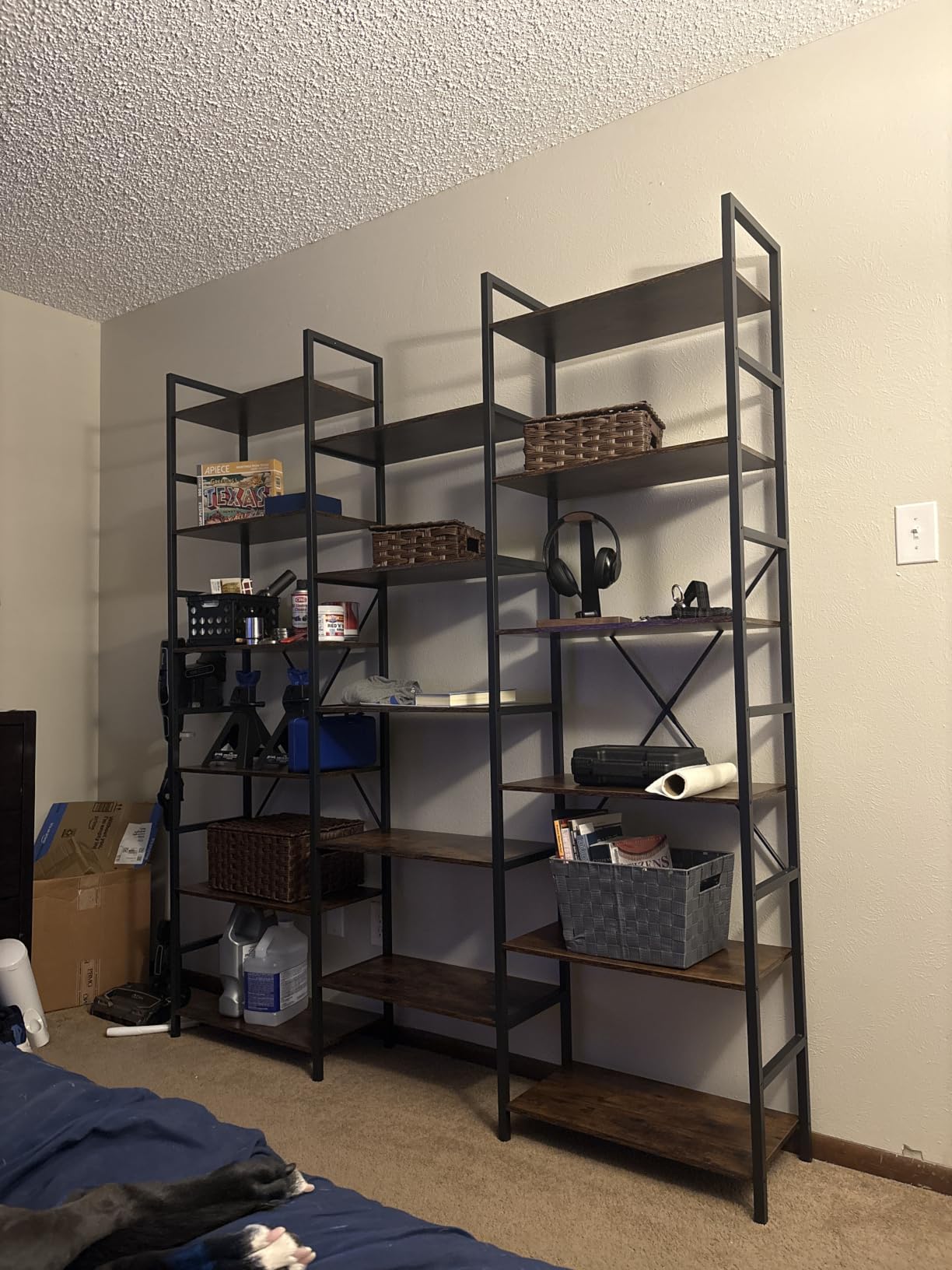 IRONCK Bookshelves 6 Tiers Triple Wide Industrial Bookshelf, Large Etagere Bookshelf Open Display Shelves with Metal Frame customer photo 1