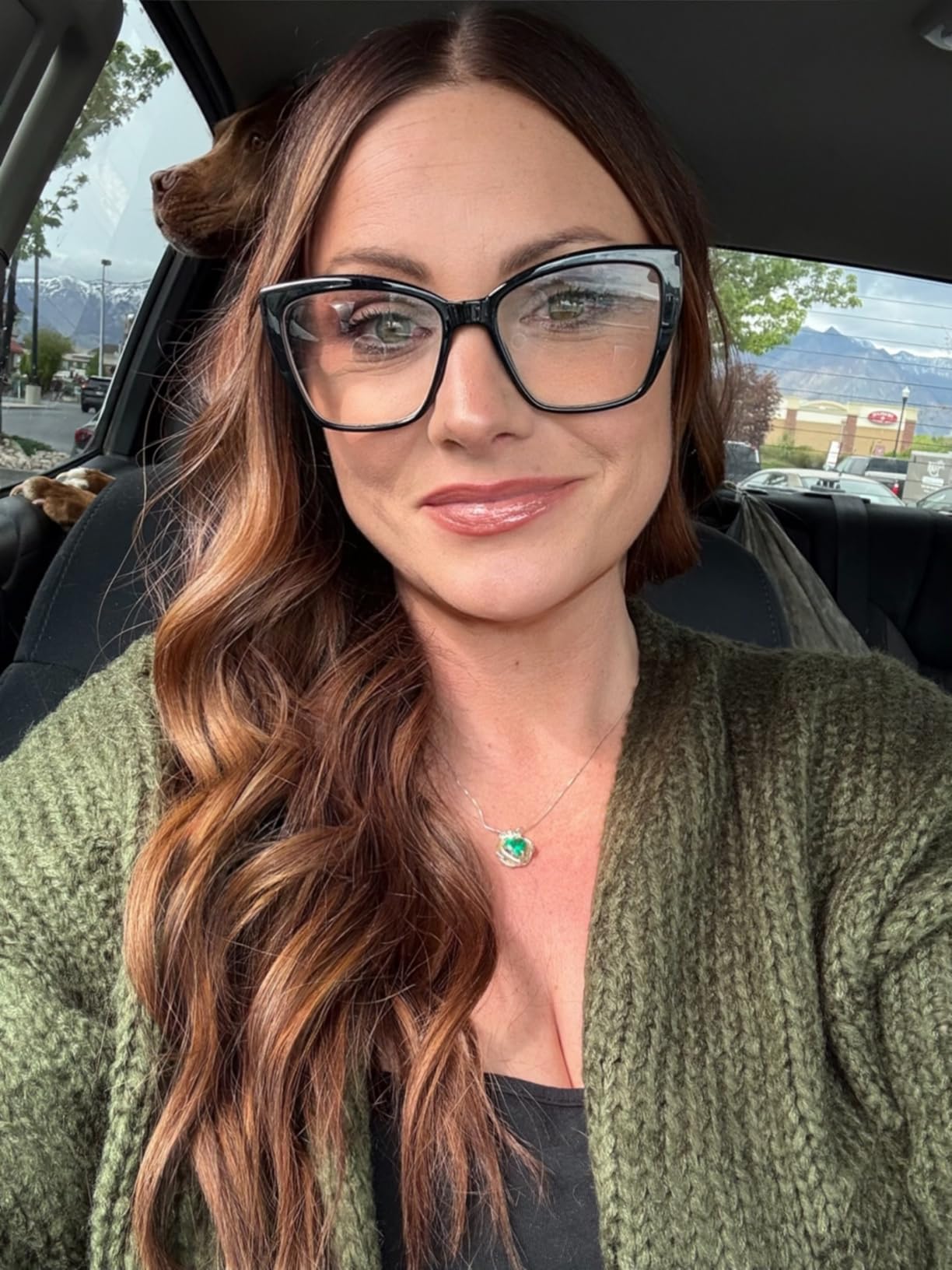 AMOMOMA Trendy TR90 Oversized Blue Light Reading Glasses Women, Stylish Square Cat Eye Glasses AM6031 customer photo 1