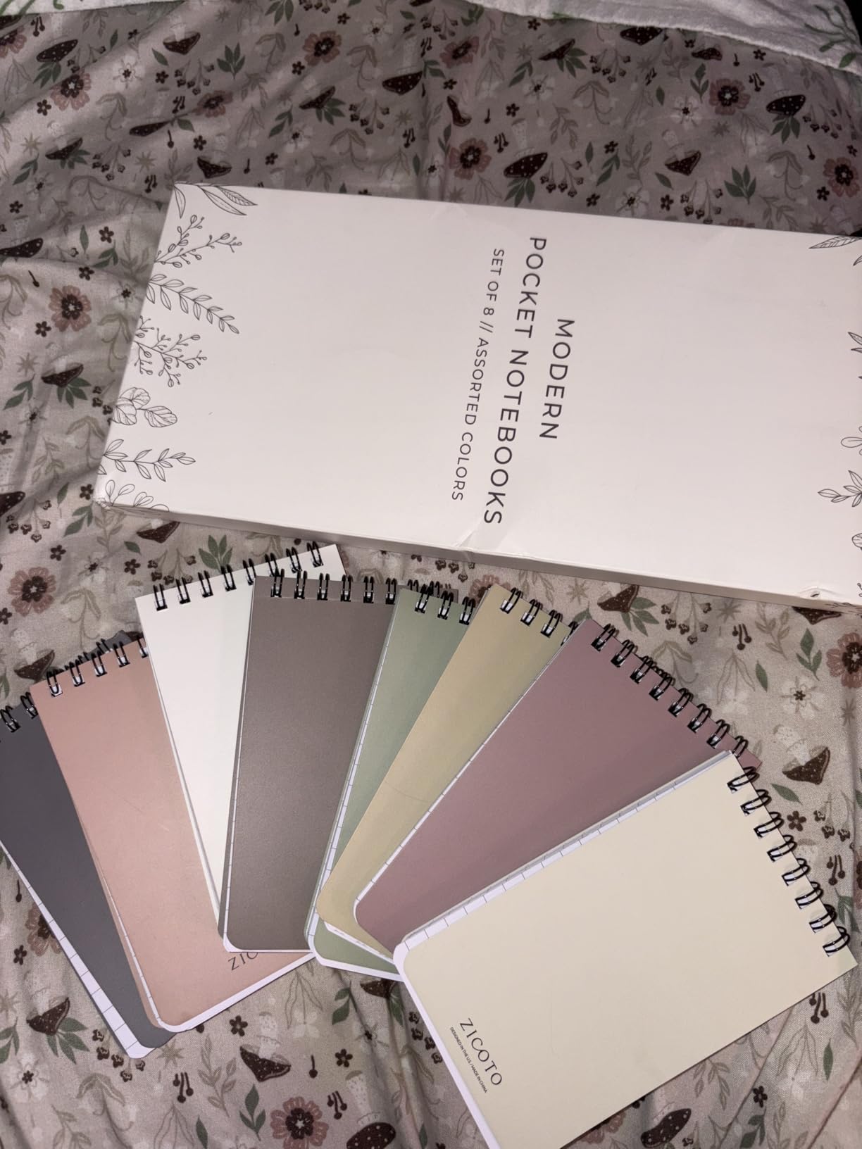 ZICOTO Aesthetic Pocket Notebooks Set Of 8 - Small 3x5 Spiral Notepads with Lined Pages customer photo 2