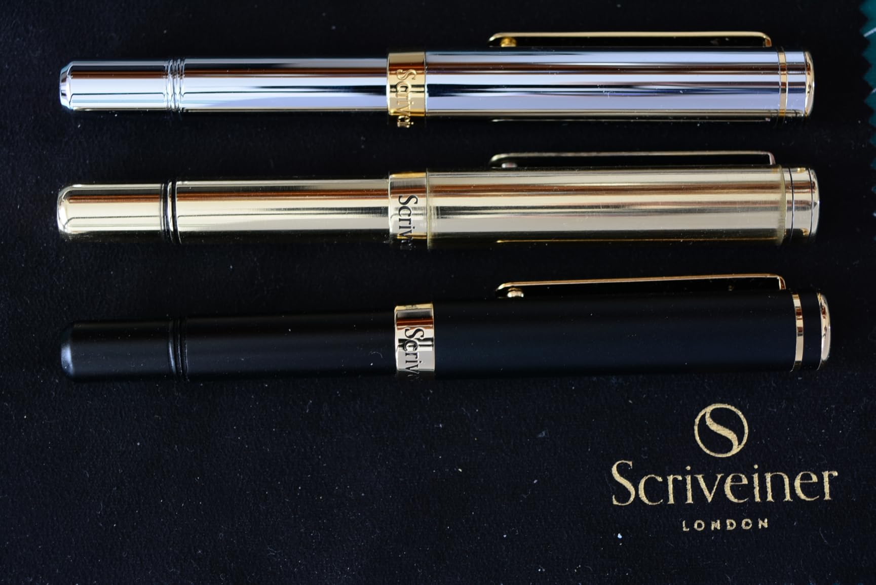 Scriveiner Luxury EDC Fountain Pen (Medium), Stunning Silver Chrome Luxury Pen, Real Gold Plating, Schmidt German Nib, Converter, Writing Gift Set for Men & Women customer photo 1
