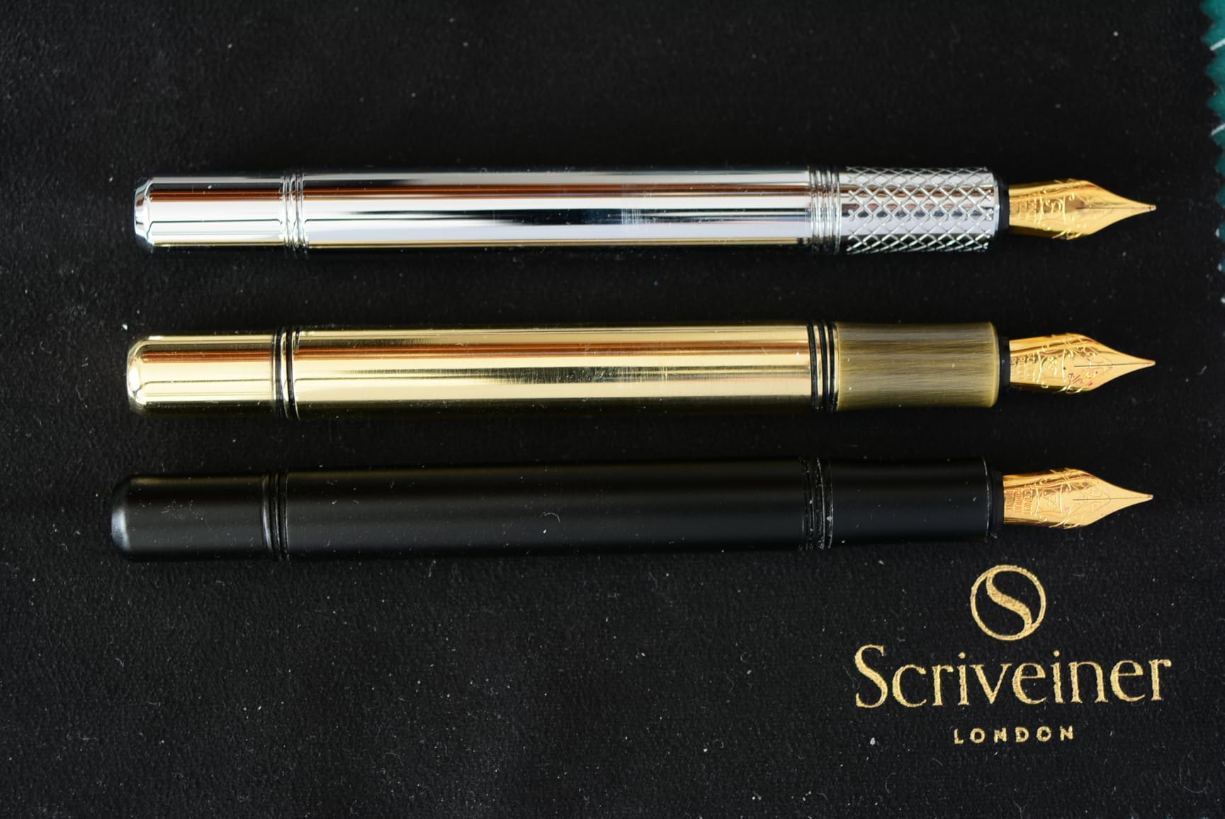 Scriveiner Luxury EDC Fountain Pen (Medium), Stunning Silver Chrome Luxury Pen, Real Gold Plating, Schmidt German Nib, Converter, Writing Gift Set for Men & Women customer photo 2