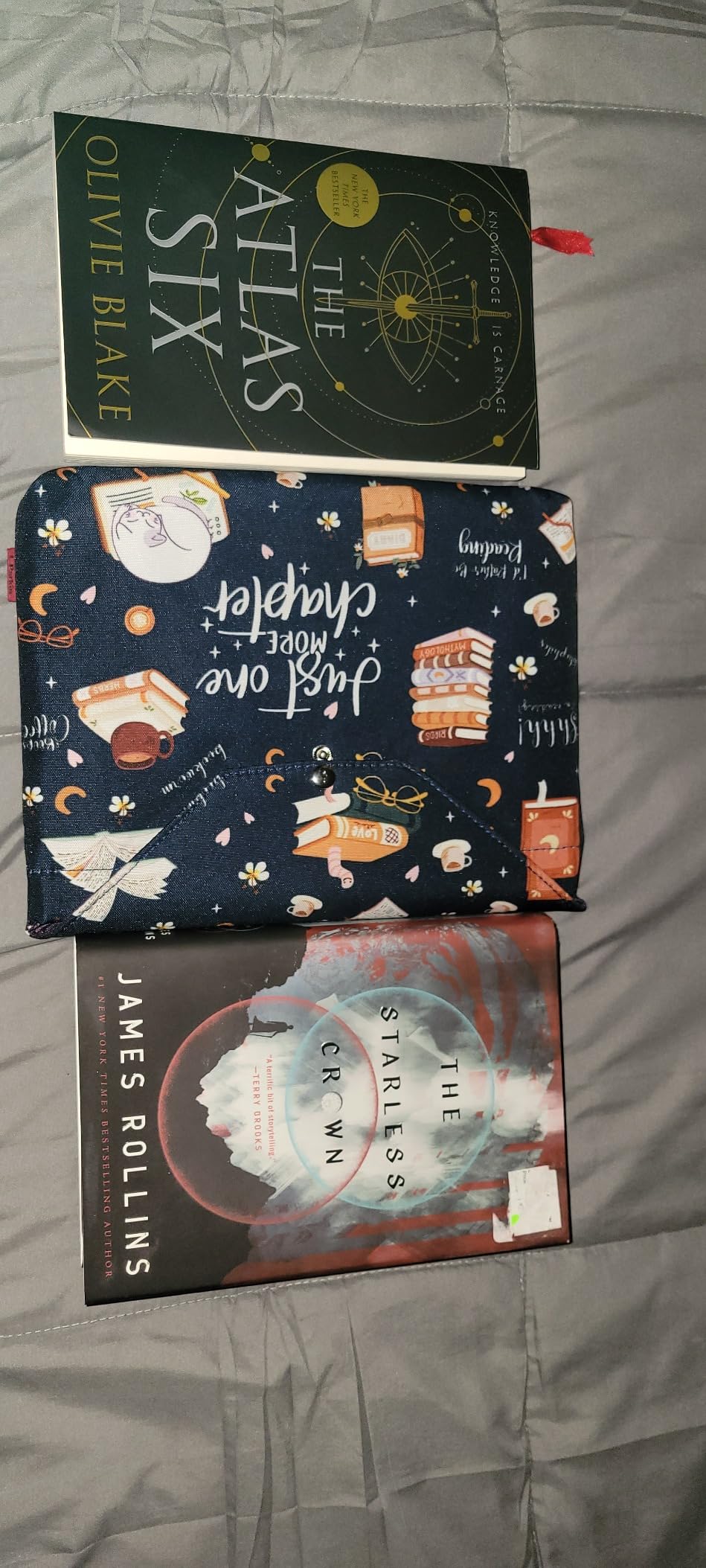 Just One More Chapter Book Sleeve, Book Protector with Zipper with Padded, Book Covers for Paperback, 11 x 9 Inch, Book Sleeve for Book Lovers customer photo 1
