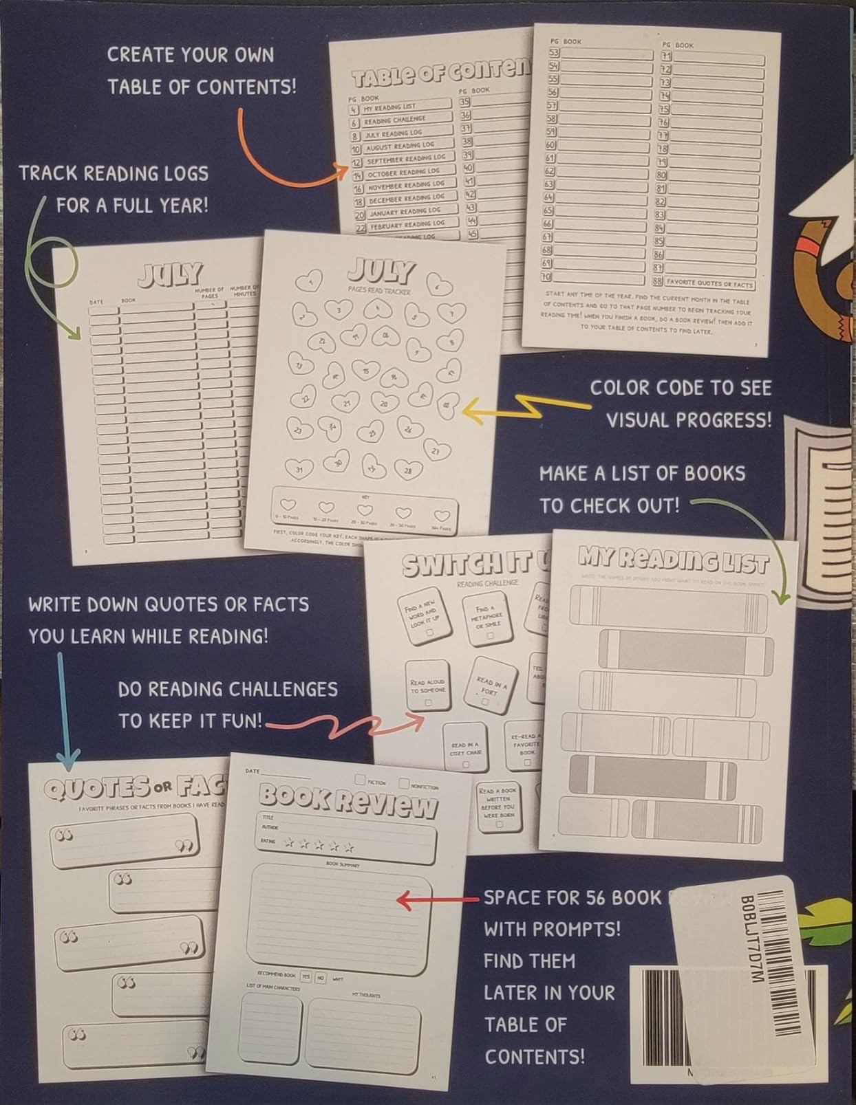 My Reading Log Book Review Journal For Kids Ages 6-12: Gifts For Young Book Lovers | A Fun And Unique Tracker For Girls and Boys With Space For a Full ... customer photo 1