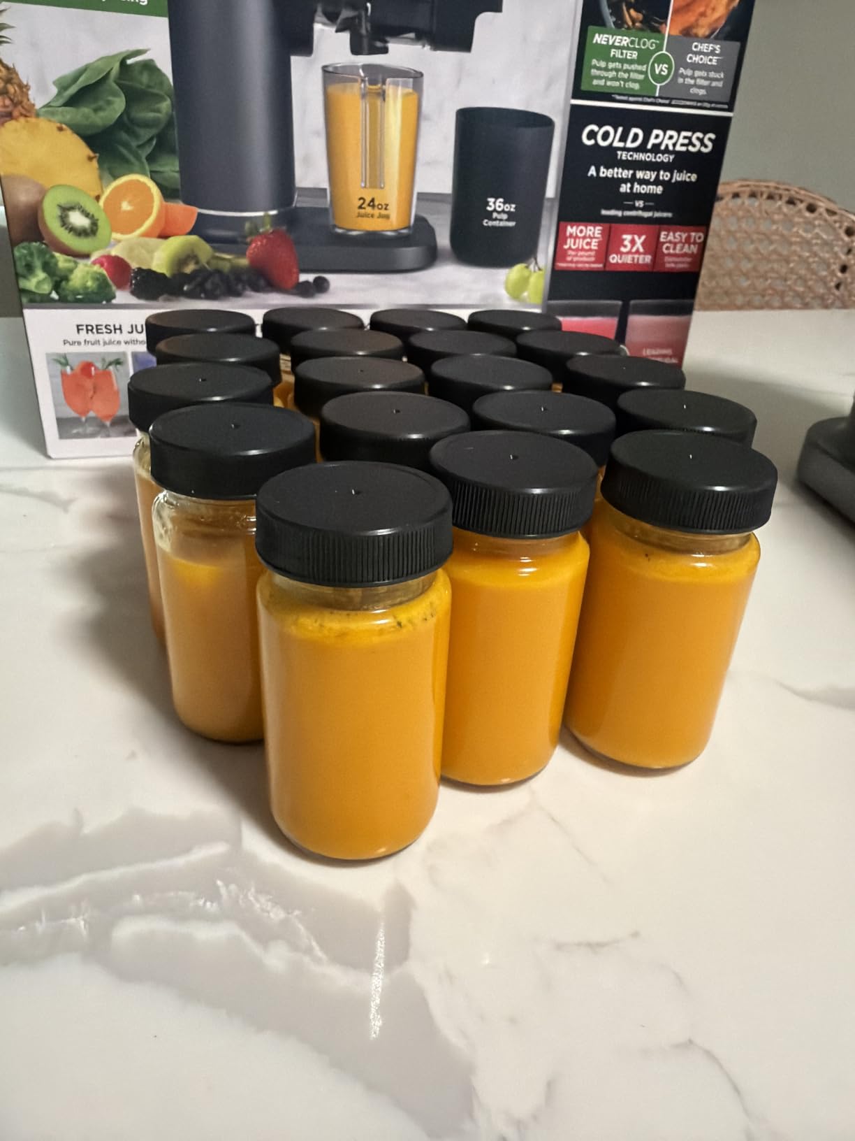 Ninja NeverClog Cold Press Juicer, 24oz Jug, 36oz Pulp, Charcoal, JC151 customer photo 1
