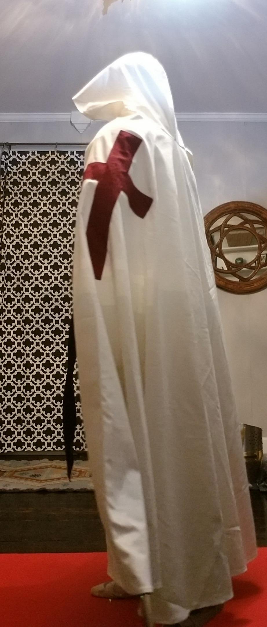 SUNLEXA Crusader Hooded Cloak Renaissance Medieval Wizard Knight Templar Tunic Monk Halloween Costumes Tabard Surcoat LARP customer photo 1