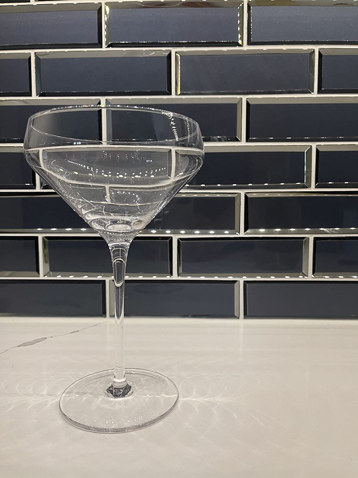 MORA PURE The Remy Coupe - Set of 4, 8oz Handblown Premium Crystal Martini Glasses for Cocktail, Gin & Tonic, Cosmopolitan, Manhattan, Bar, Fancy Mixology, etc. Modern Angle Drinking Glassware customer photo 2