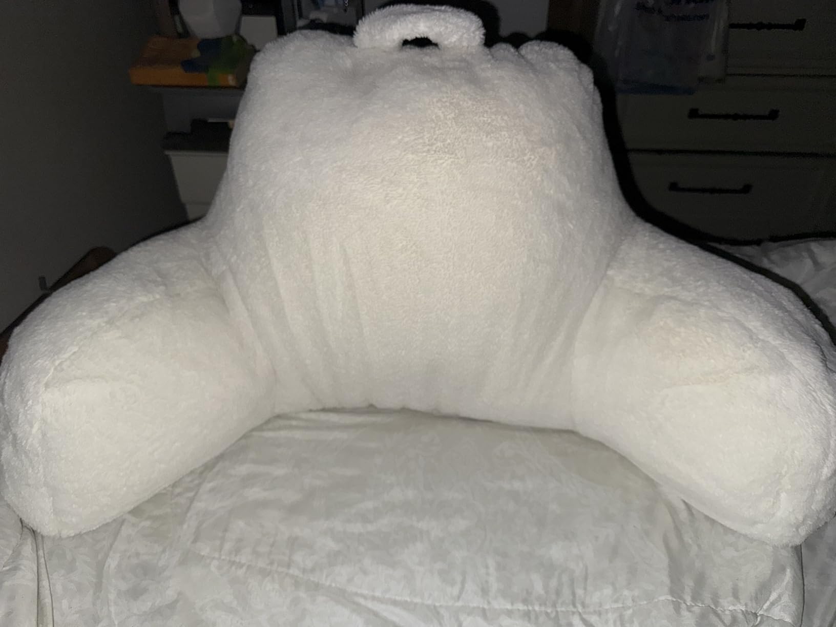 A Nice Night Faux Fur Reading Pillow Bed Wedge Large with Arms customer photo 1