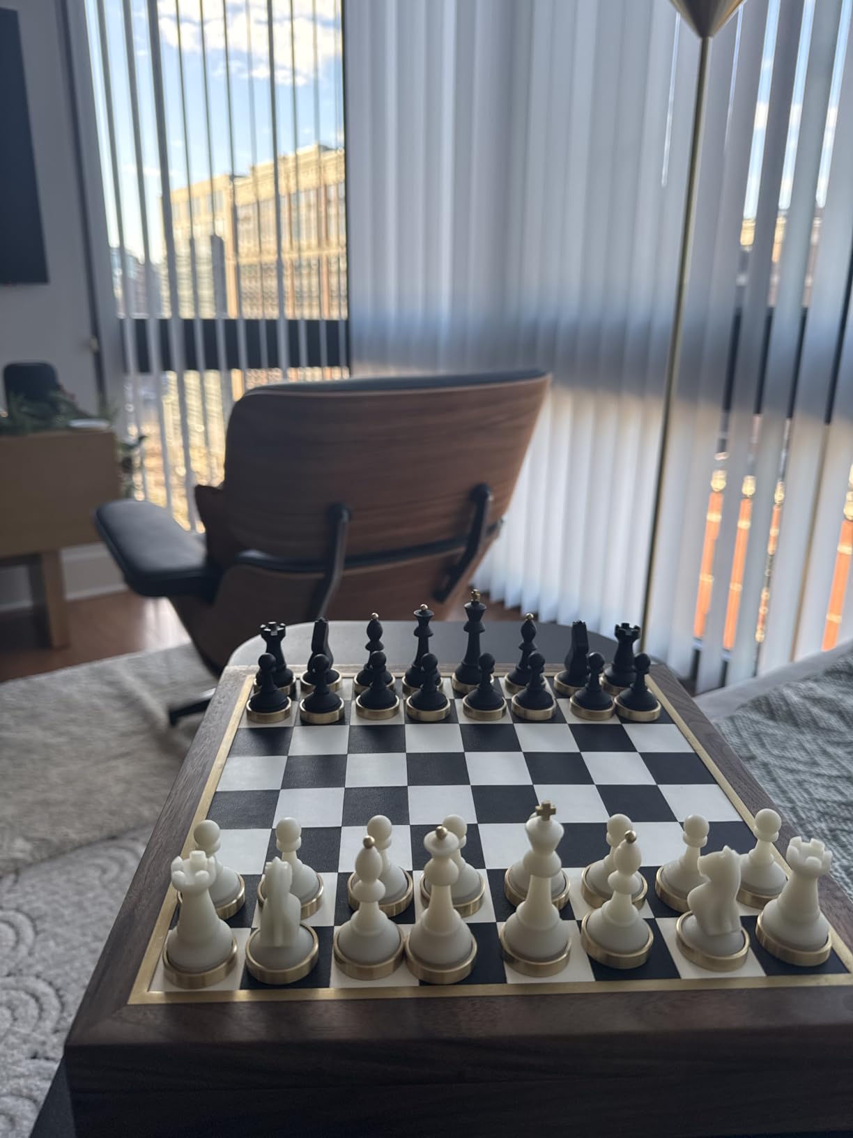 Luxury & Decorative Wooden Chess Set, Walnut Leather Chess Board with Weighted Chess Pieces, Unique Deluxe Wooden Chess Gifts for Board Game Lovers, Handmade Chess Set with Storage customer photo 1