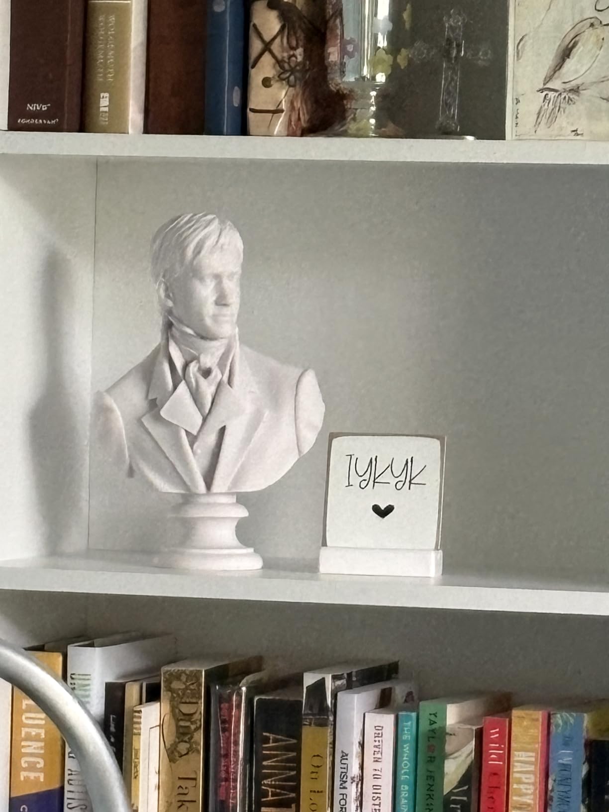 Mr. Darcy Sculpture, 10 inches 25 cm, Pride and Prejudice, Mr. Darcy Bust Statue White customer photo 1