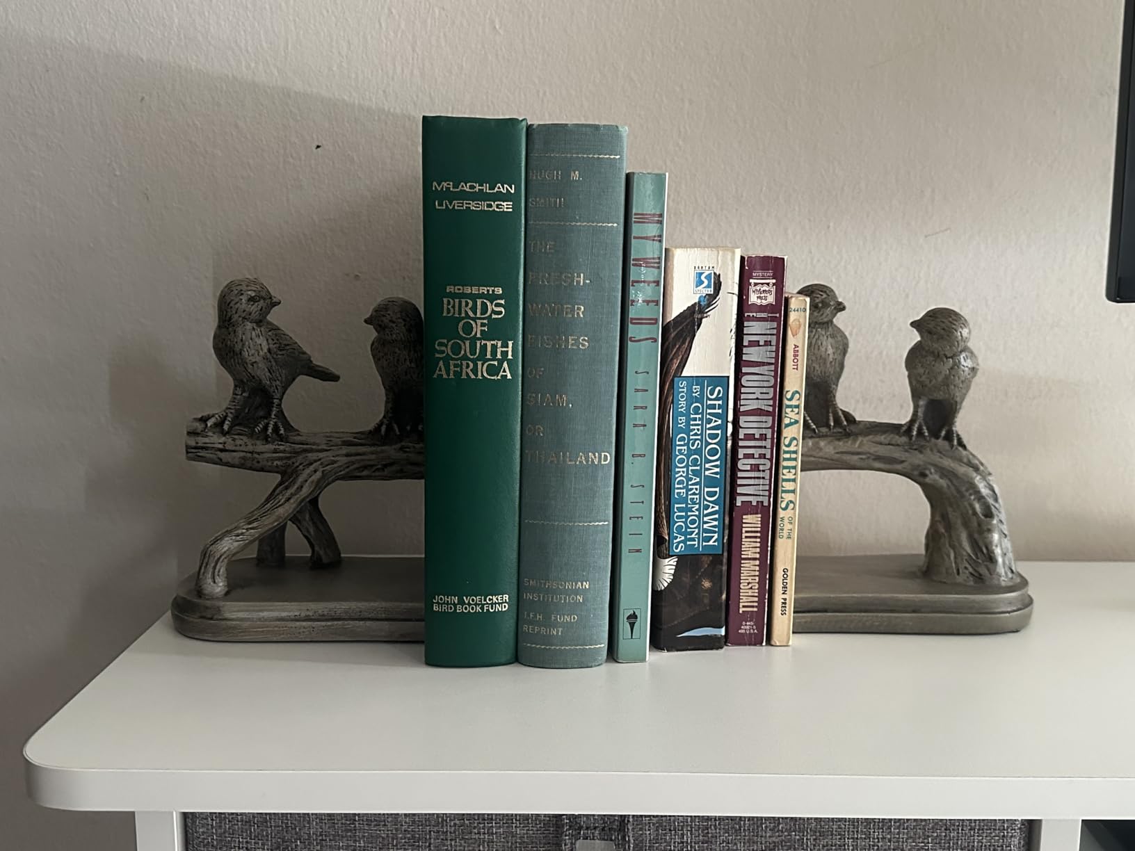 Decorative-Bookends Birds Book-Ends Heavy Duty - Unique Book Ends to Hold Books Heavy Duty Antique Book Stoppers for Shelf Office Desk Books Stand Organizer 2.3 LBS 4.75 * 4 * 6 in Newman House Studio customer photo 1