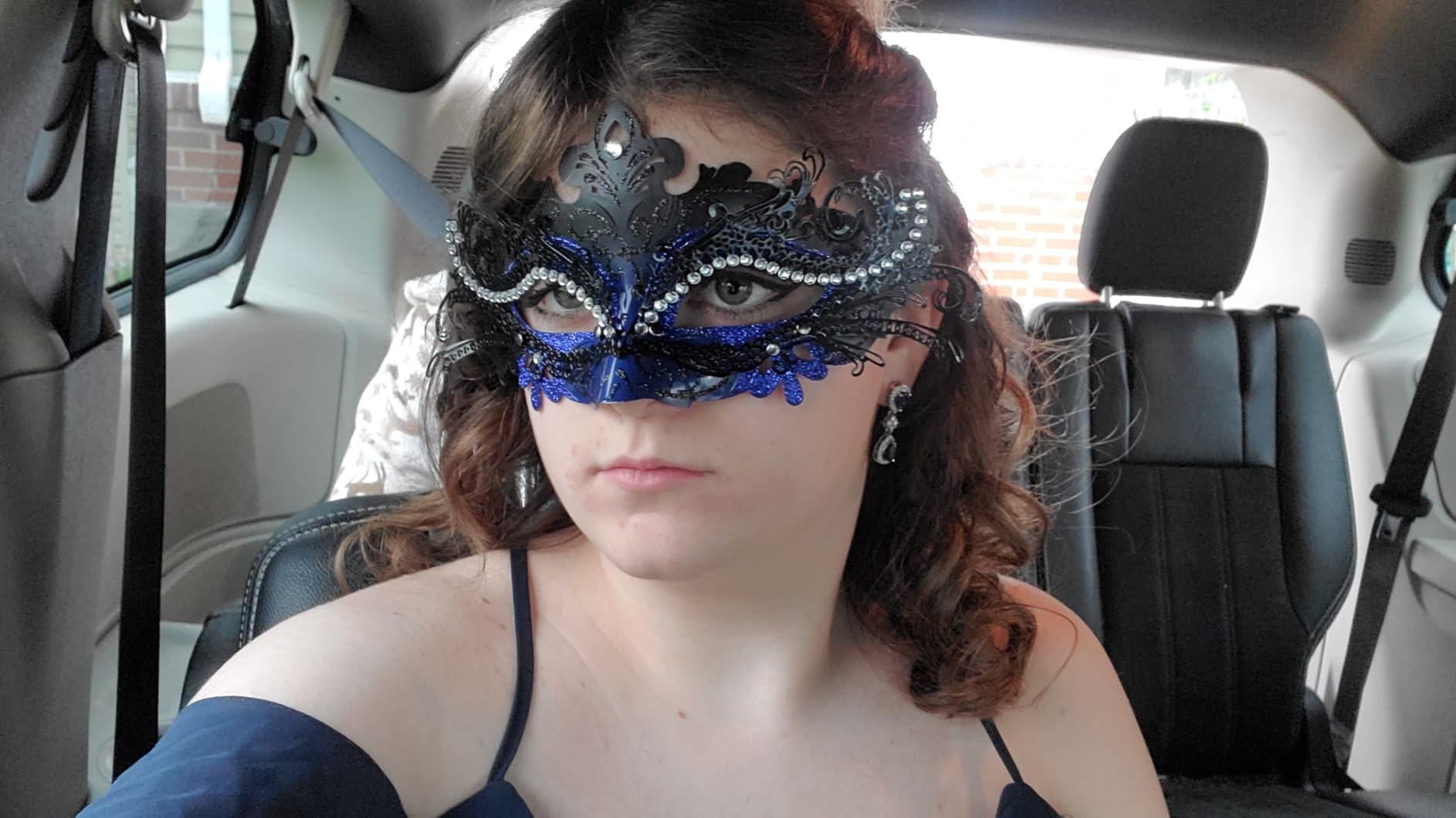 SIQUK Couple Masquerade Masks Metal Venetian Party Mask Halloween Costume Mask Mardi Gras Mask for Couples Women and Men customer photo 1