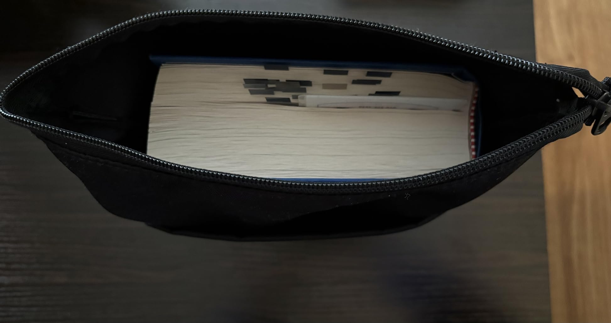 Book Sleeves with Zipper, Travel Book Protector Pouch for Paperbacks & Hardcover Books, Book Covers Bags Carry Case/Front Pocket & Handle Strap for Book Lovers Mother's Day (Black, 1 Pc) customer photo 2