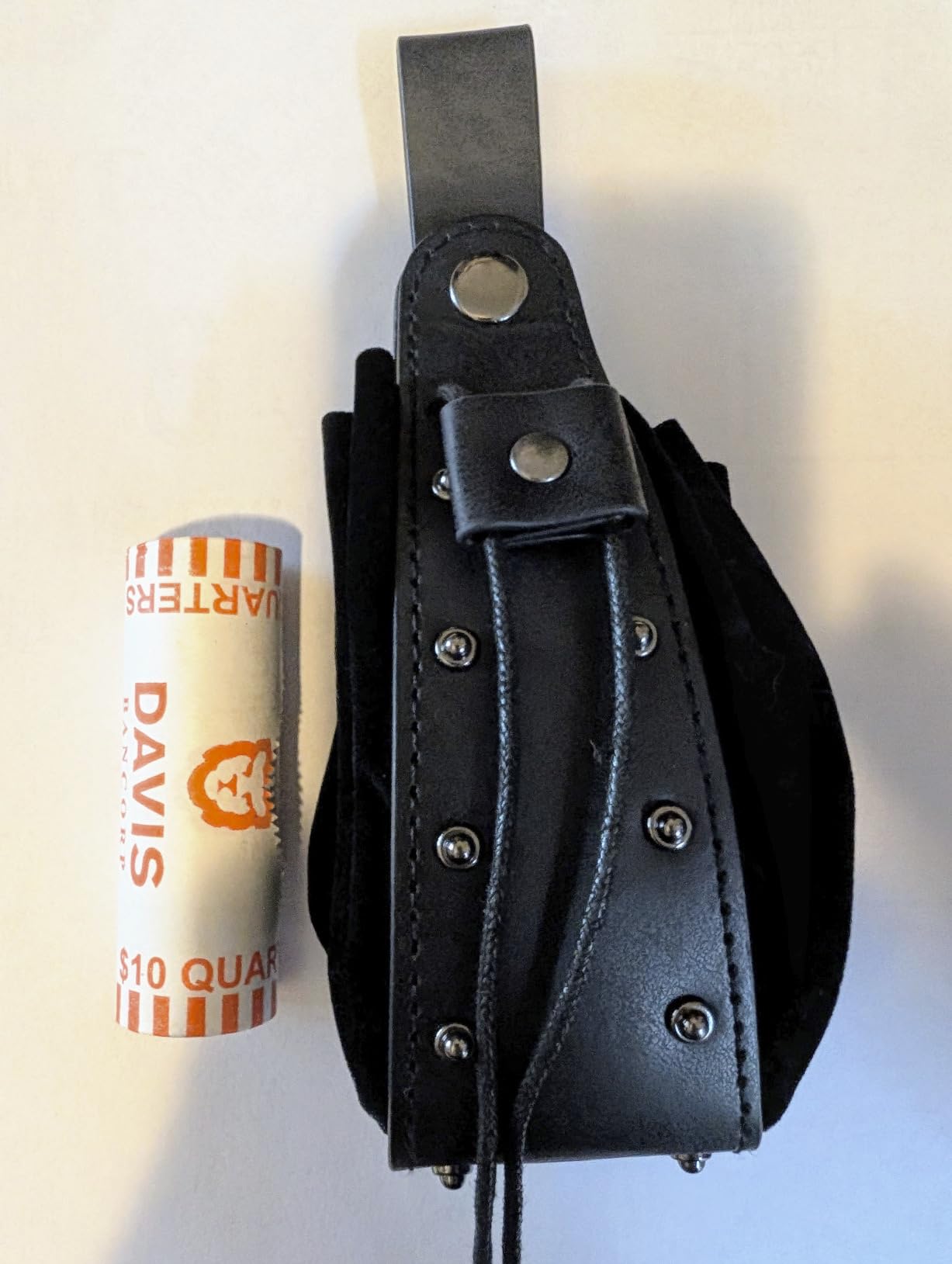 HiiFeuer Vintage Medieval Faux Leather Drawstring Pouch, Middle Ages Portable Coin Purse, Rivets Belt Pouch Dice Bag For LARP Ren Faire customer photo 1