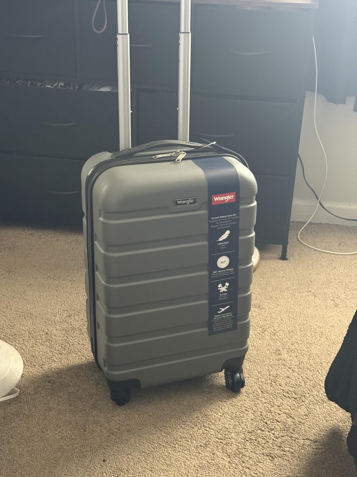 Wrangler Hardside Spinner Luggage, Blue Heaven, Carry-On 20-Inch customer photo 1