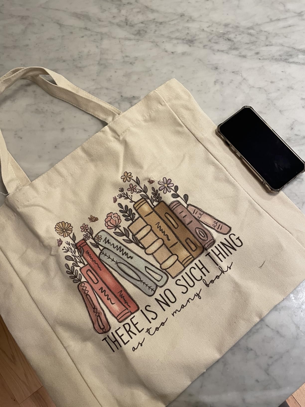 LEADO Cute Canvas Tote Bag, Book Lovers Gifts, Book Club Gifts, Reading Accessories, Librarian, Bookish customer photo 2