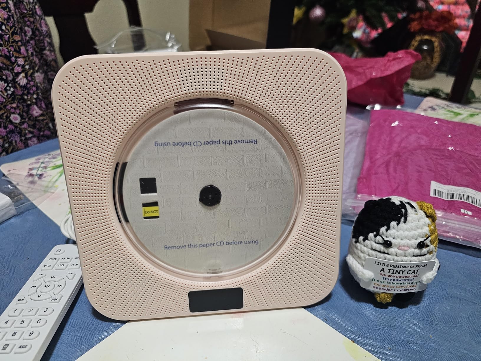 ROADOM Portable CD Player with Bluetooth, Hi-Fi Speakers & FM Radio | Bluetooth transmitter & receiver, kpop compact CD player for kids & seniors, Hi-Fi stereo, sleep timer, USB/AUX, 5 CD formats customer photo 1