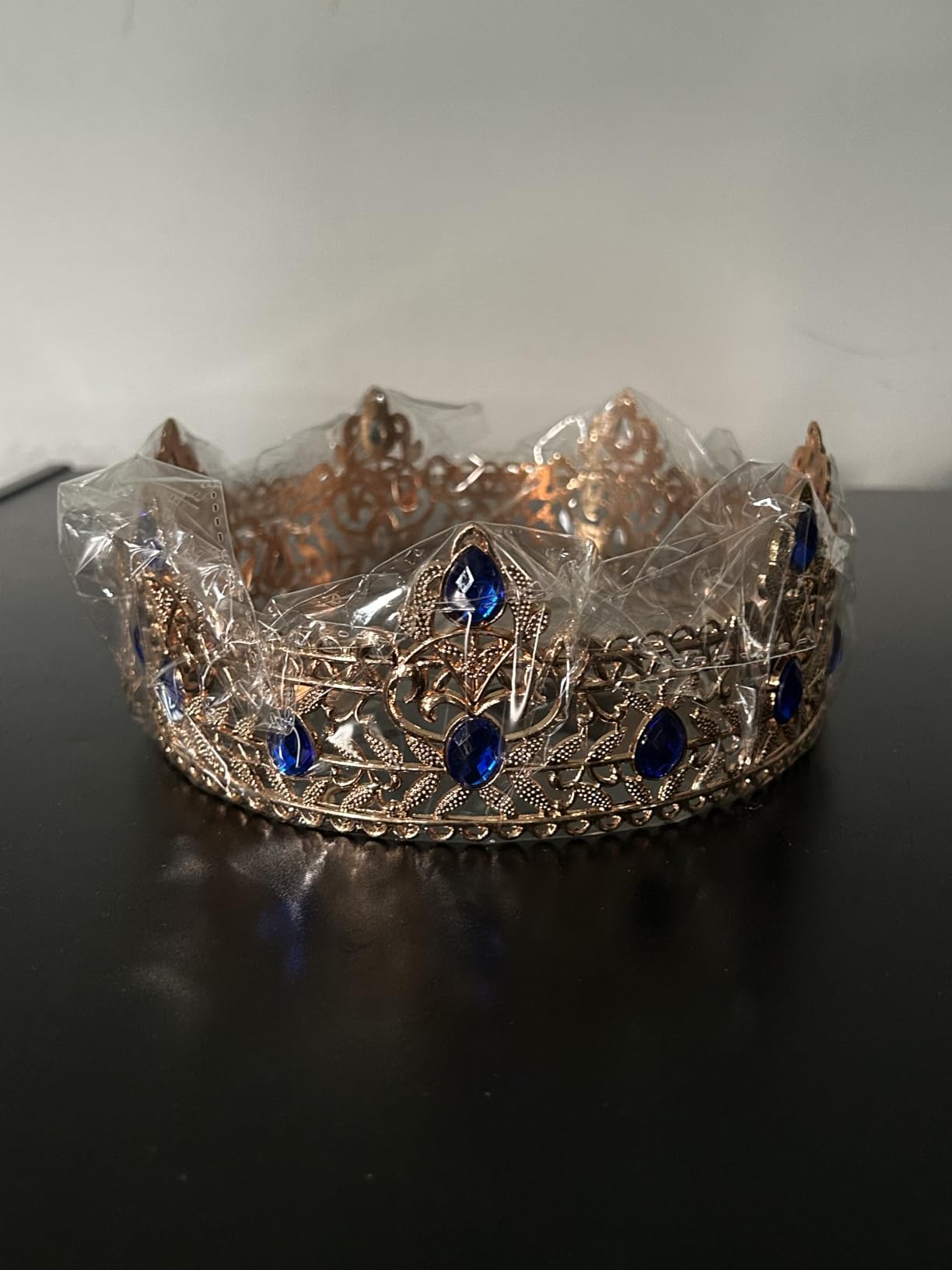 2 Pcs King and Queen Crowns Set King Crowns for Men Royal Crown with Black Rhinestone Crystal Crowns for Women Princess Crown Tiara customer photo 1