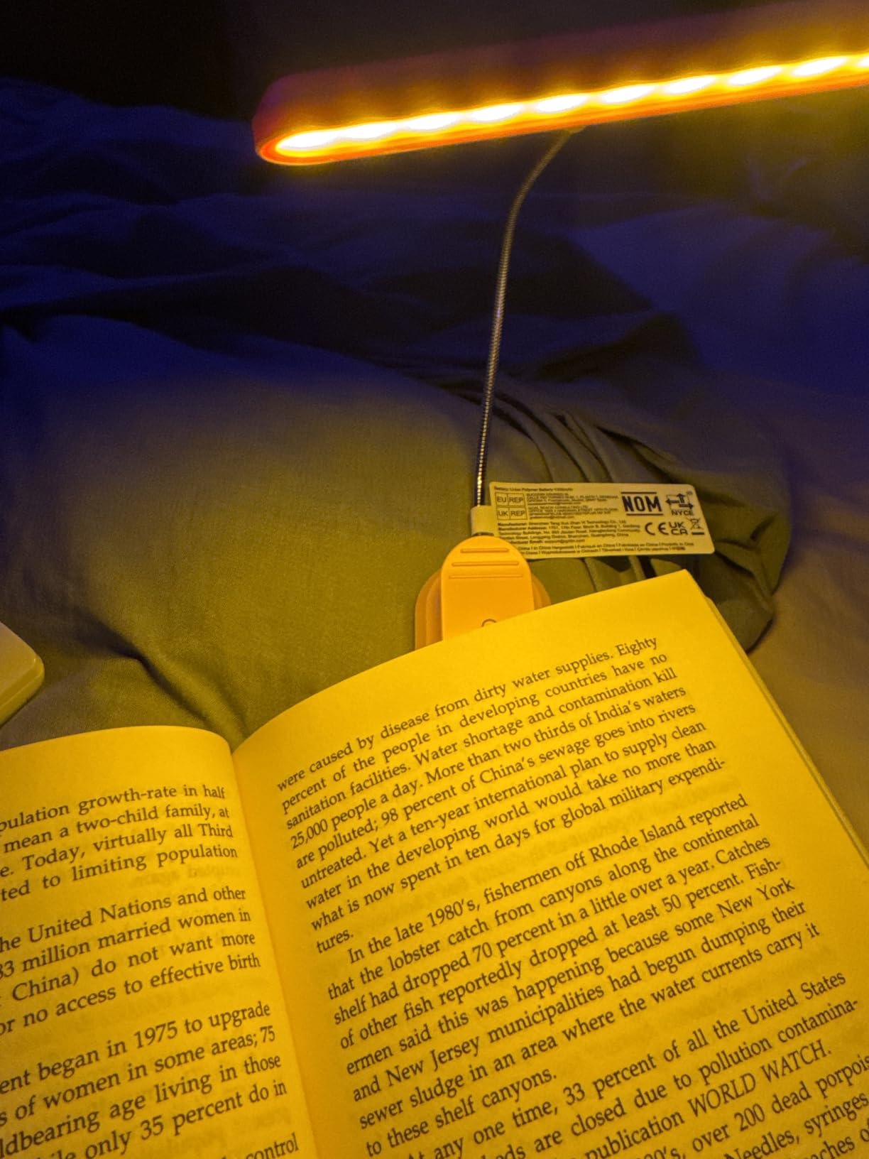 Gritin Rechargeable Book Light for Reading in Bed with 19 LED - Eye Caring 3 Color Temps, 5 Brightness Levels, 90 Hrs Runtime customer photo 1