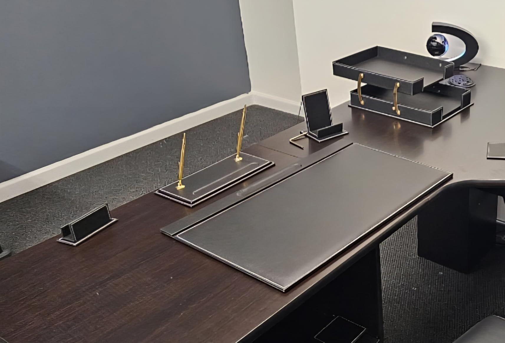 MOOGCO 12-Piece Leather Desk Set - Desk Pad 23.2