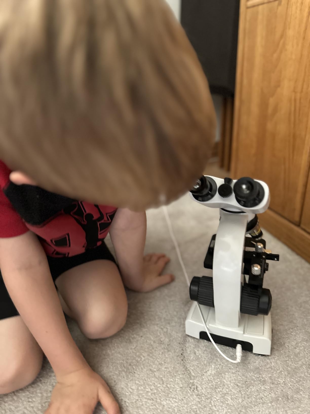 Compound Microscope 40X-2500X, WF10x and WF25x Eyepieces, Dual LED Lighting and Two-Layer Mechanical Stage customer photo 1