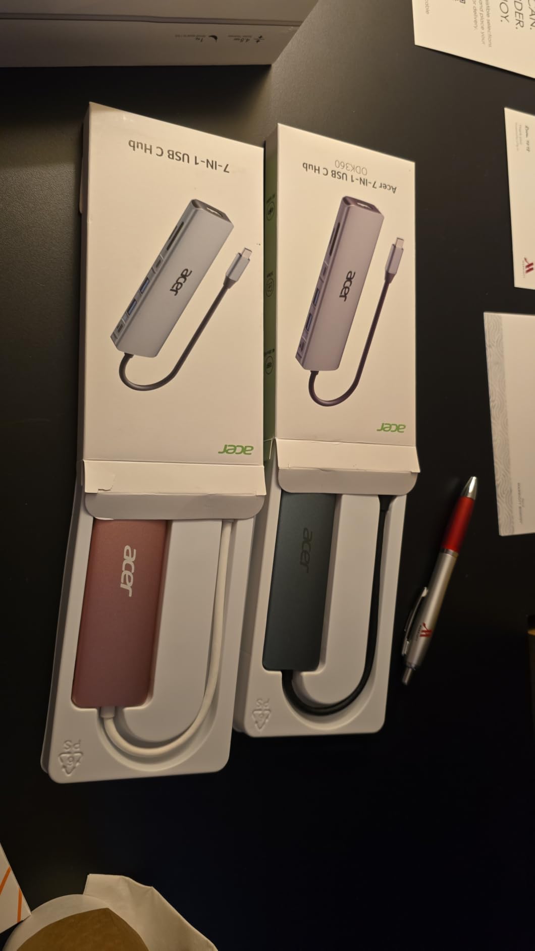 Acer USB C Hub, 7 in 1 Multi-Port Adapter for Laptop/Mac Type C Devices customer photo 1