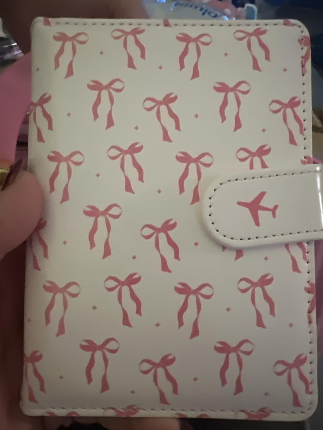 COSHAYSOO Pink Passport Cover Book Holder Travel Luggage Tag Set for Women Teen Girls with Initial Monogram Letter, Cute Airplane Essentials Personalized Cruise Accessories Trip Favor Gifts A customer photo 2