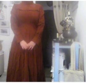 Nuoqi Victorian Dress for Women Long Sleeve Edwardian Dress Renaissance Costume customer photo 2