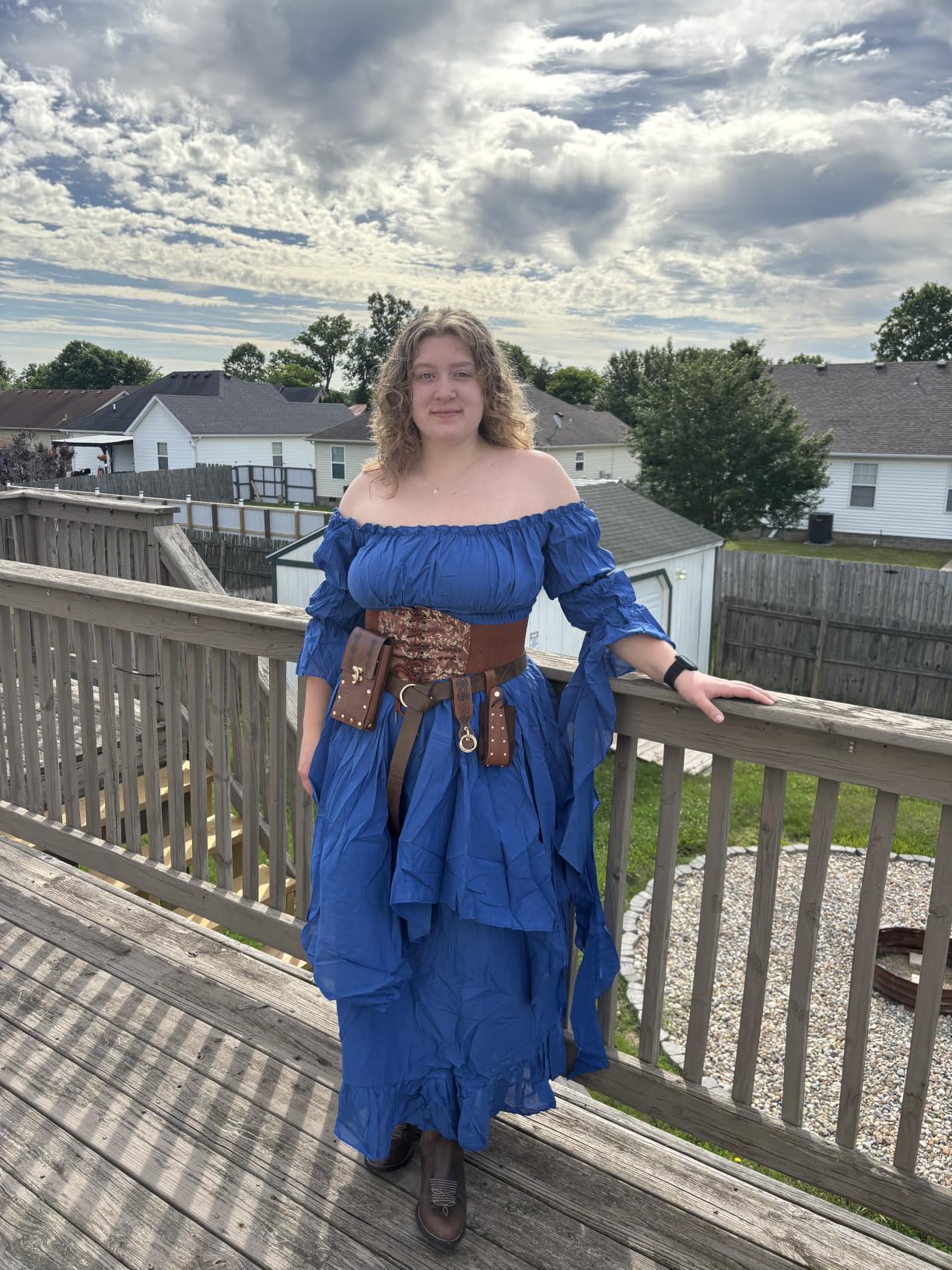 Renaissance Dress Women Medieval Costume Victorian Dresses Peasant Gothic Fairy Witch Wedding Under Dress customer photo 2