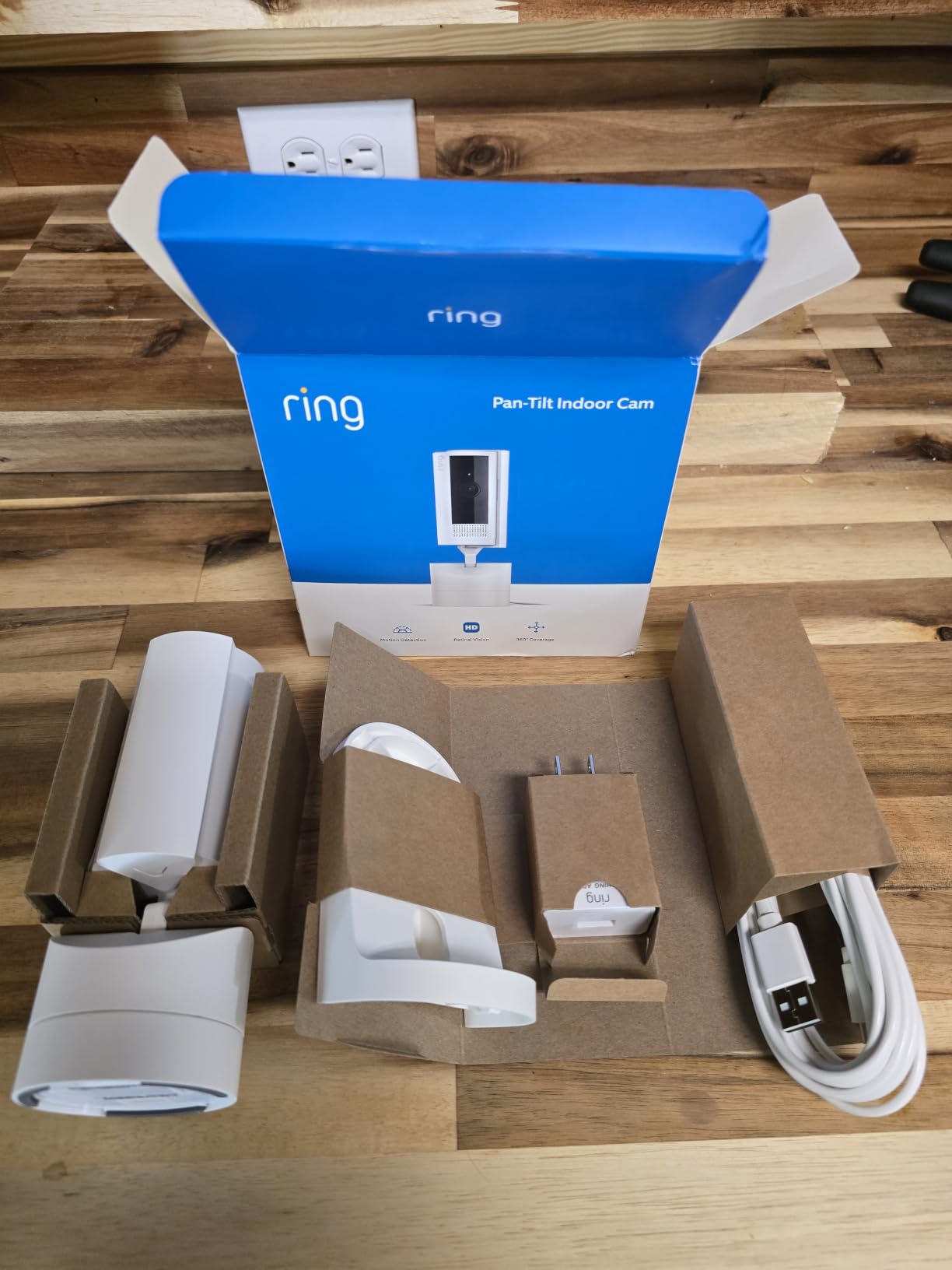 Ring Pan-Tilt Indoor Cam (newest model) - See all around your home or business with 360° pan coverage, HD video, plus Two-Way Talk (2024 release), White customer photo 2