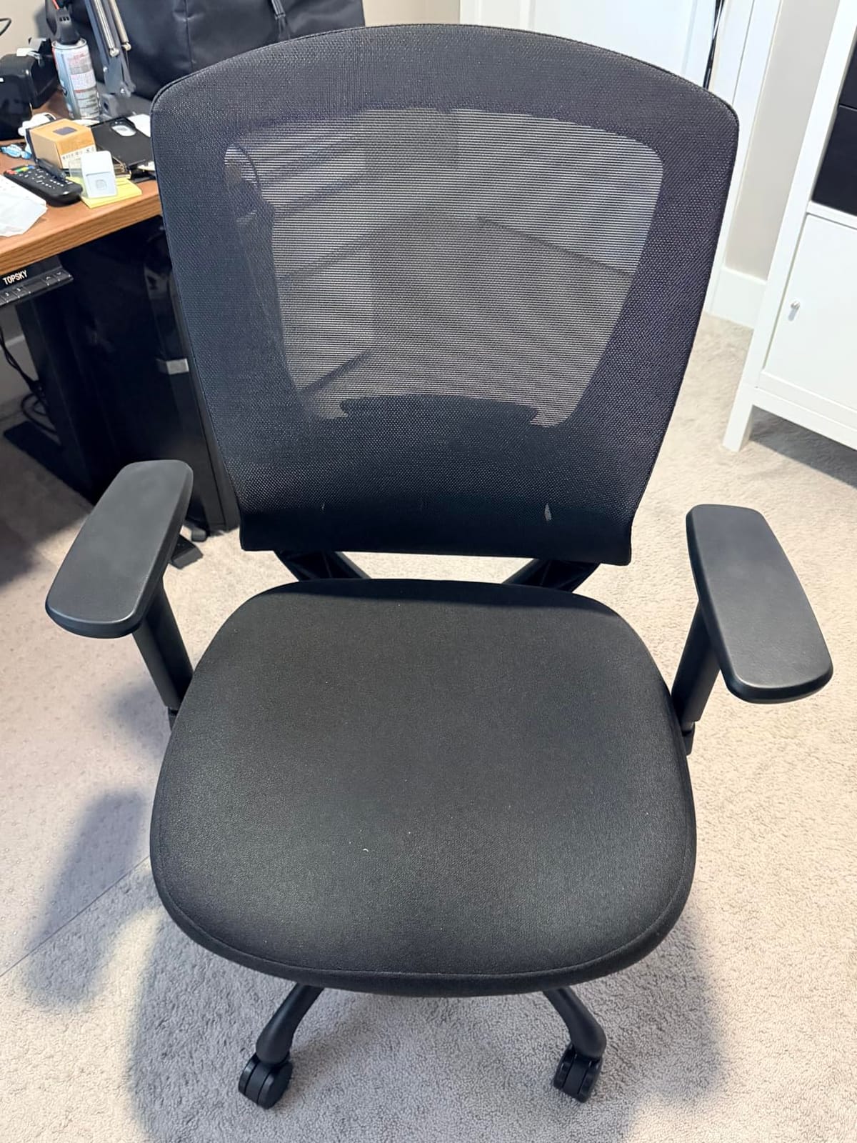 ELABEST Ergonomic Mesh Office Chair, Comfy Computer Desk Chair - BIFMA 5.1 Certified Commercial Swivel Task Chair for Home Office - Adjustable Lumbar Support & Armrests, Tilt Function, Wide Seat (Black) customer photo 1