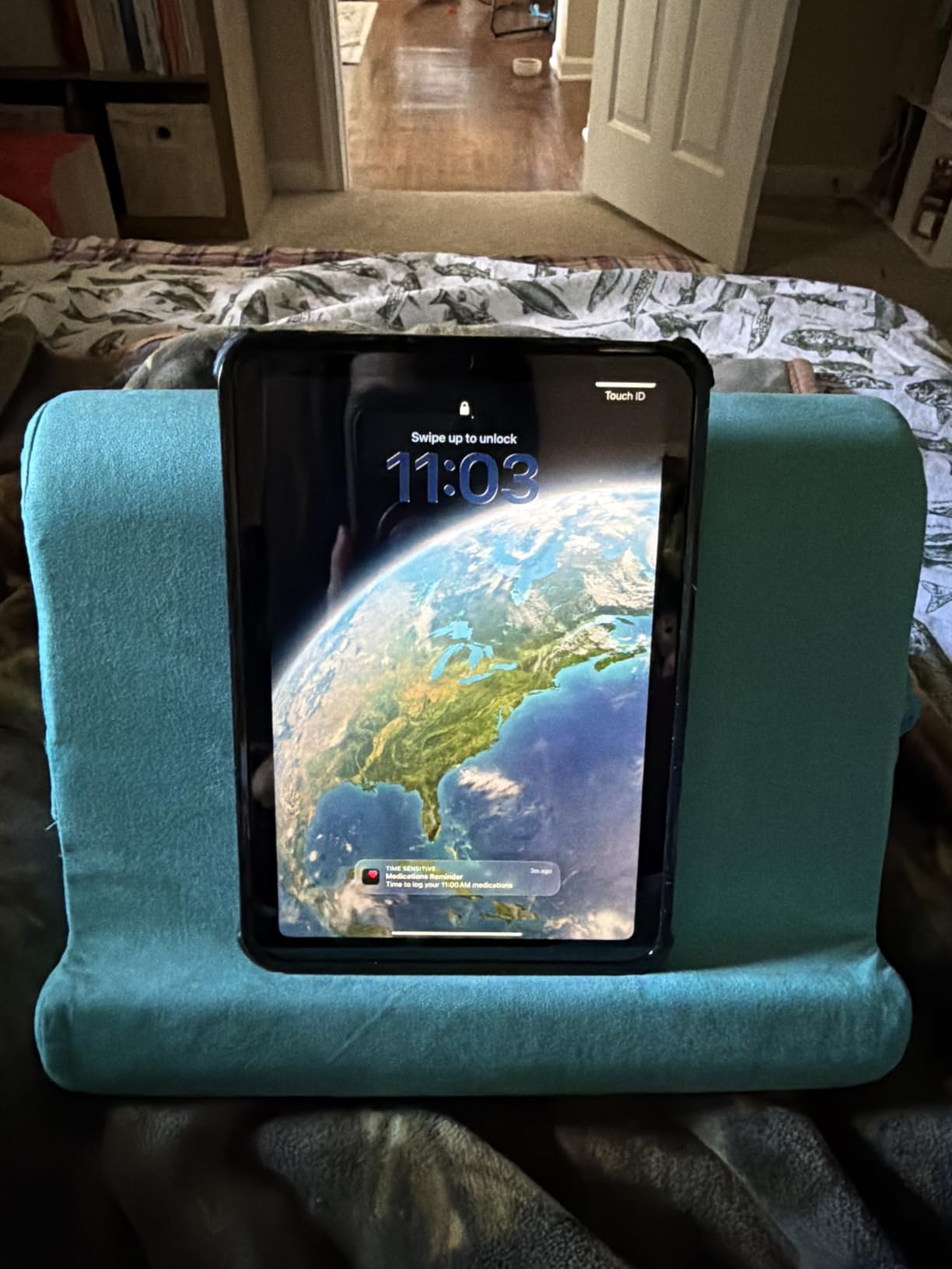 Original Tablet Pillow Stand & iPad Holder, Gift for Book Lovers & Readers, Multi-Angle Stand with Storage for Lap, Desk & Bed, Compatible with Kindle, Fire, iPad & Samsung, Nebbiolo customer photo 1