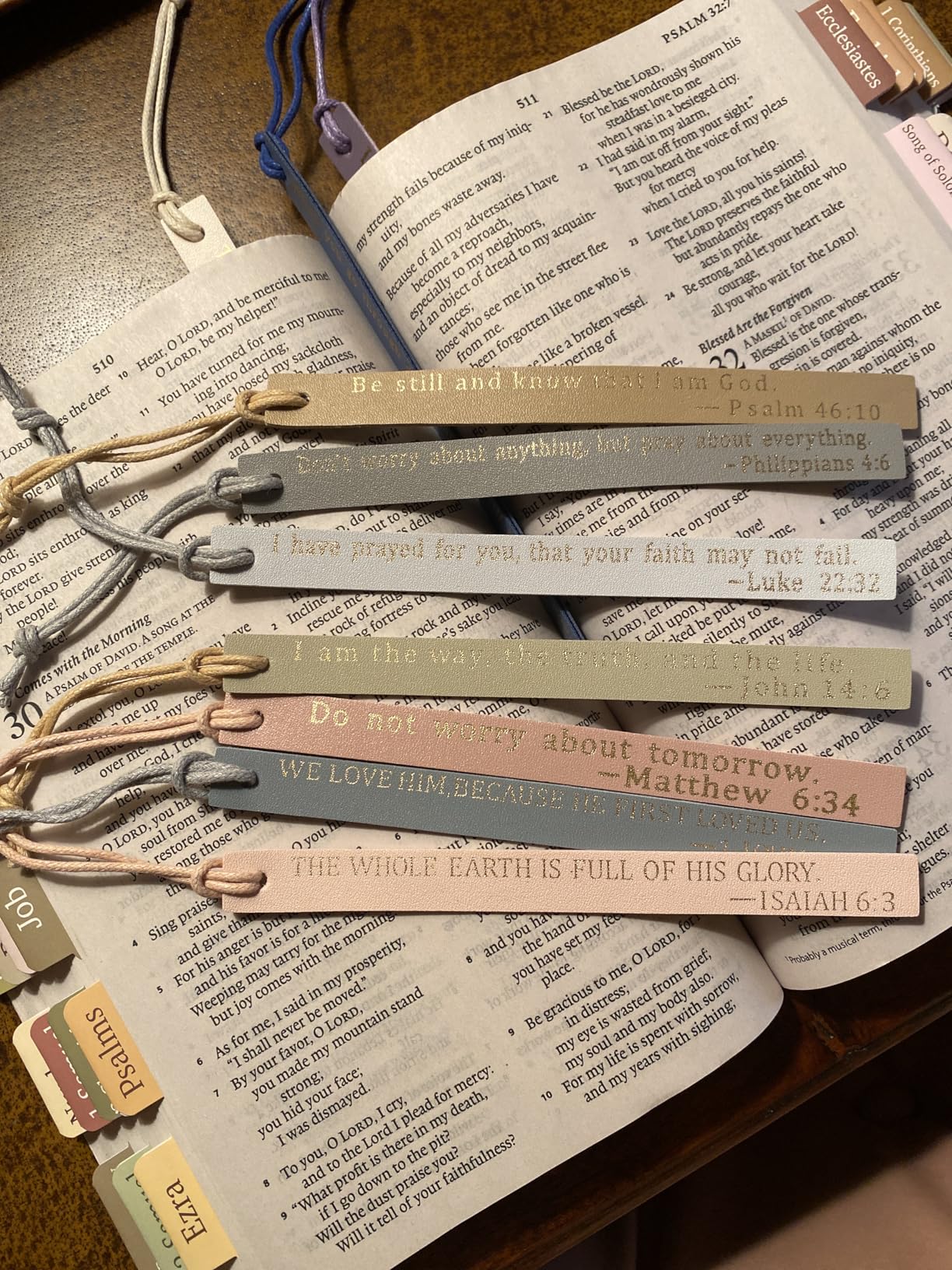 Skyygemm 10 Pcs Christian Bookmarks Christian Back to School Gifts for Women Leather Religious Bookmarks Handmade Bible Book Lovers Readers customer photo 1