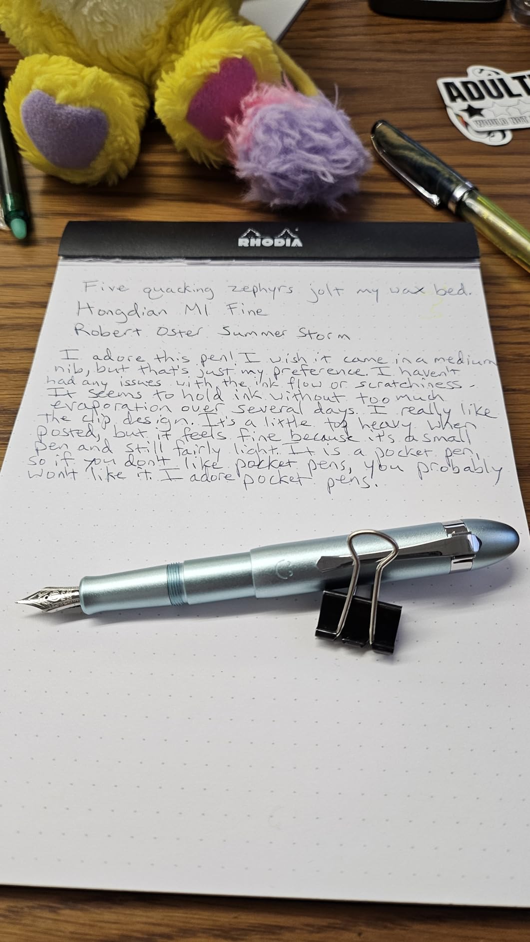 HONG DIAN M1 Fountain Pen Fine Nib, Purple & Submarine Shape Aluminium Short Mini Pocket Travel Pen customer photo 2