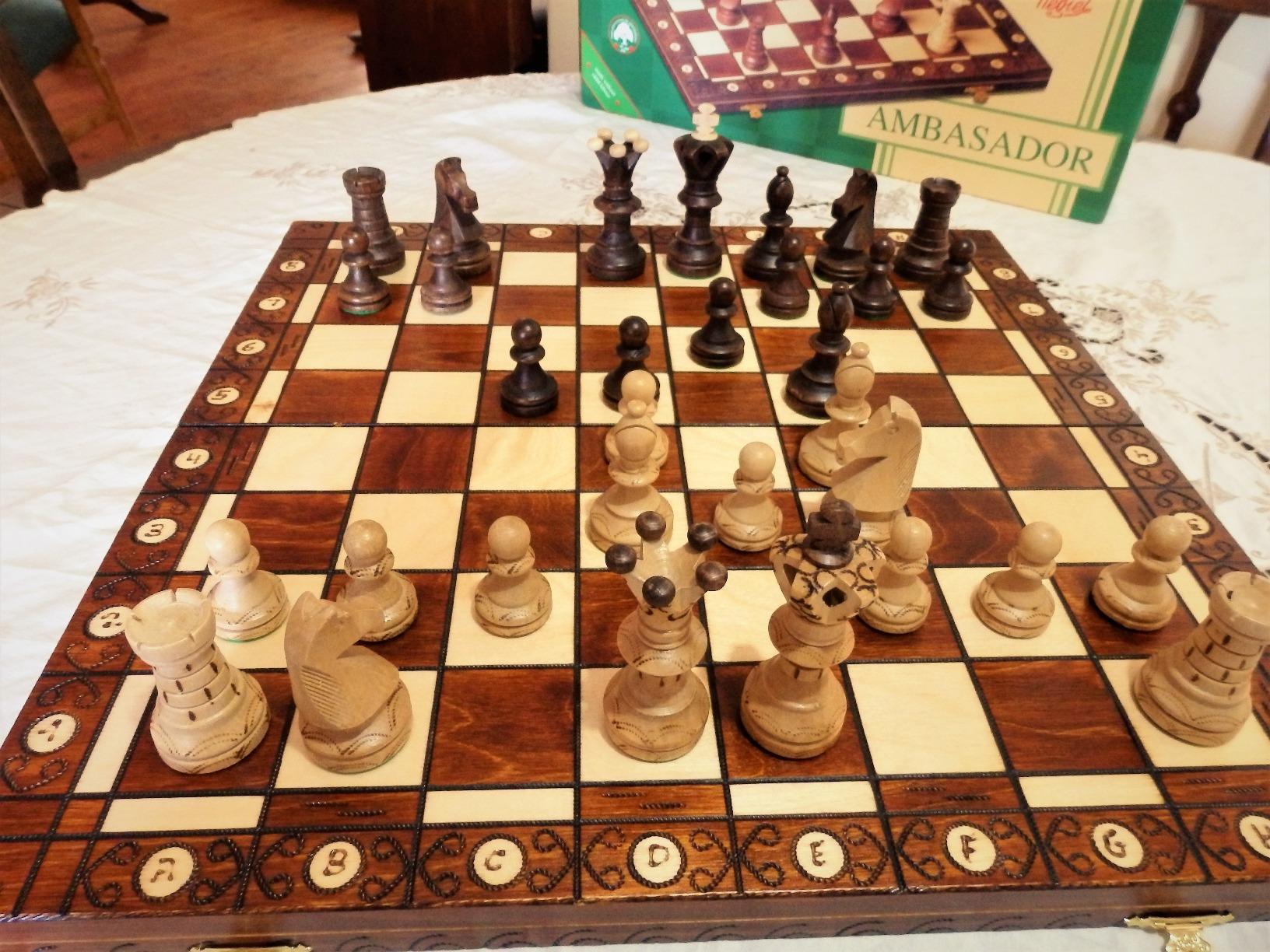 Wegiel Imperator 21-Inch Luxury Wooden Chess Set for Adults and Kids - Handcrafted from Premium Beech and Birch Wood - Unique Folding Design with Chess Piece Storage, Brown, Imperator - Brown customer photo 2