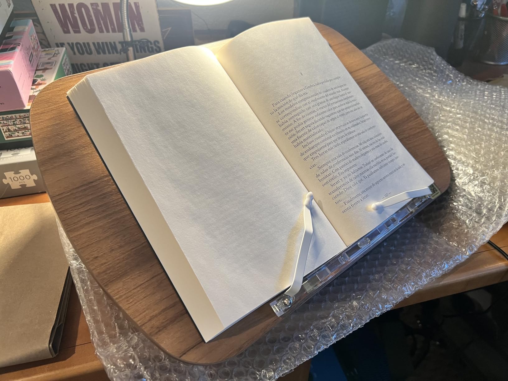 ERGONOV Lap Beanbag Book Stand for Hands Free Reading Comfortable Reading Pillow Stand Minimize Neck Strain Perfect Idea for Book Lovers customer photo 2