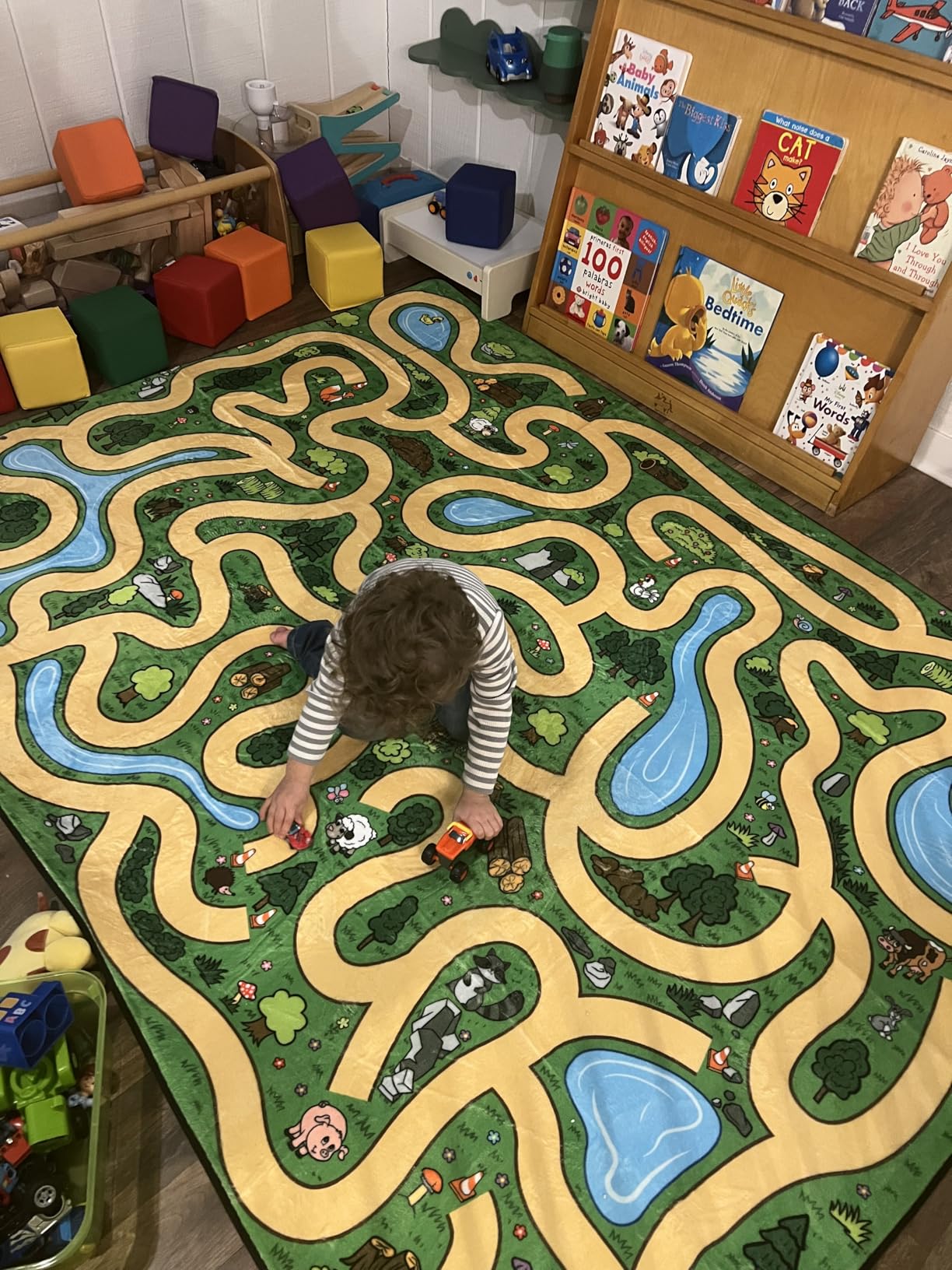 5x7 Ft ABC Rug, Colorful Alphabet Kids Play Rug for Classroom Educational | Black, Non-Slip, Soft, Cartoon Letters, Kids Carpet, Kids Play Mat Nursery Rugs for Preschool, Bedroom, Playroom, Elementary customer photo 1