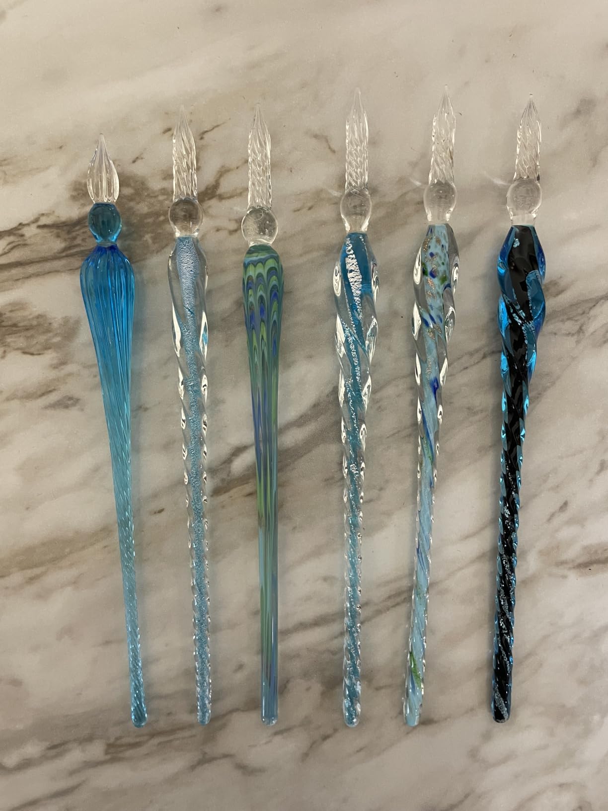 Zonon 6 Pcs Glass Dip Pen, Classic Color, Elegant Style | Crystal Calligraphy Pen, Vintage Pen, Borosilicate, Prizes, Teacher Appreciation Gift, for Signature Writing Drawing Decor customer photo 1