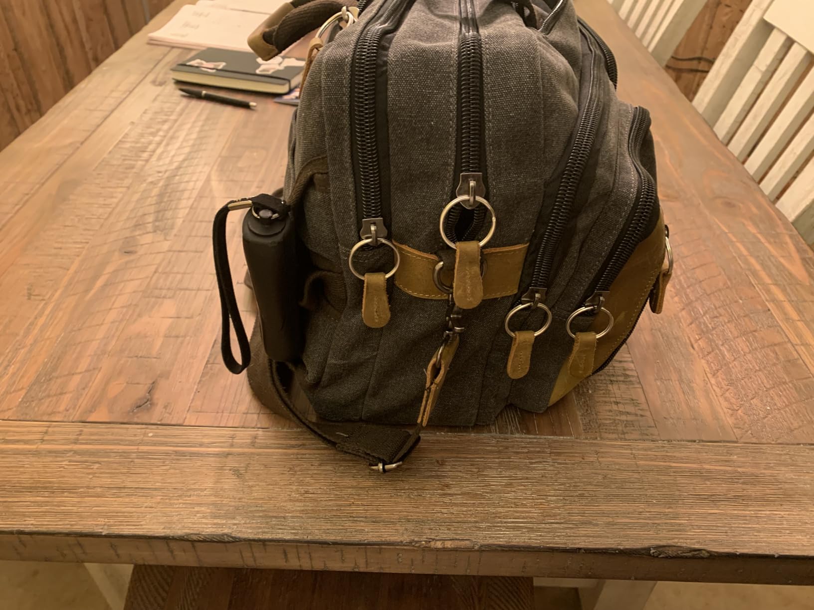 Faux Leather Messenger Bag for Men | 17-17.3 Inch Leather Mens Laptop Bag Convertible Backpack 3 in 1 Computer Handbags Work Bag Shoulder Crossbody Bag Office customer photo 1